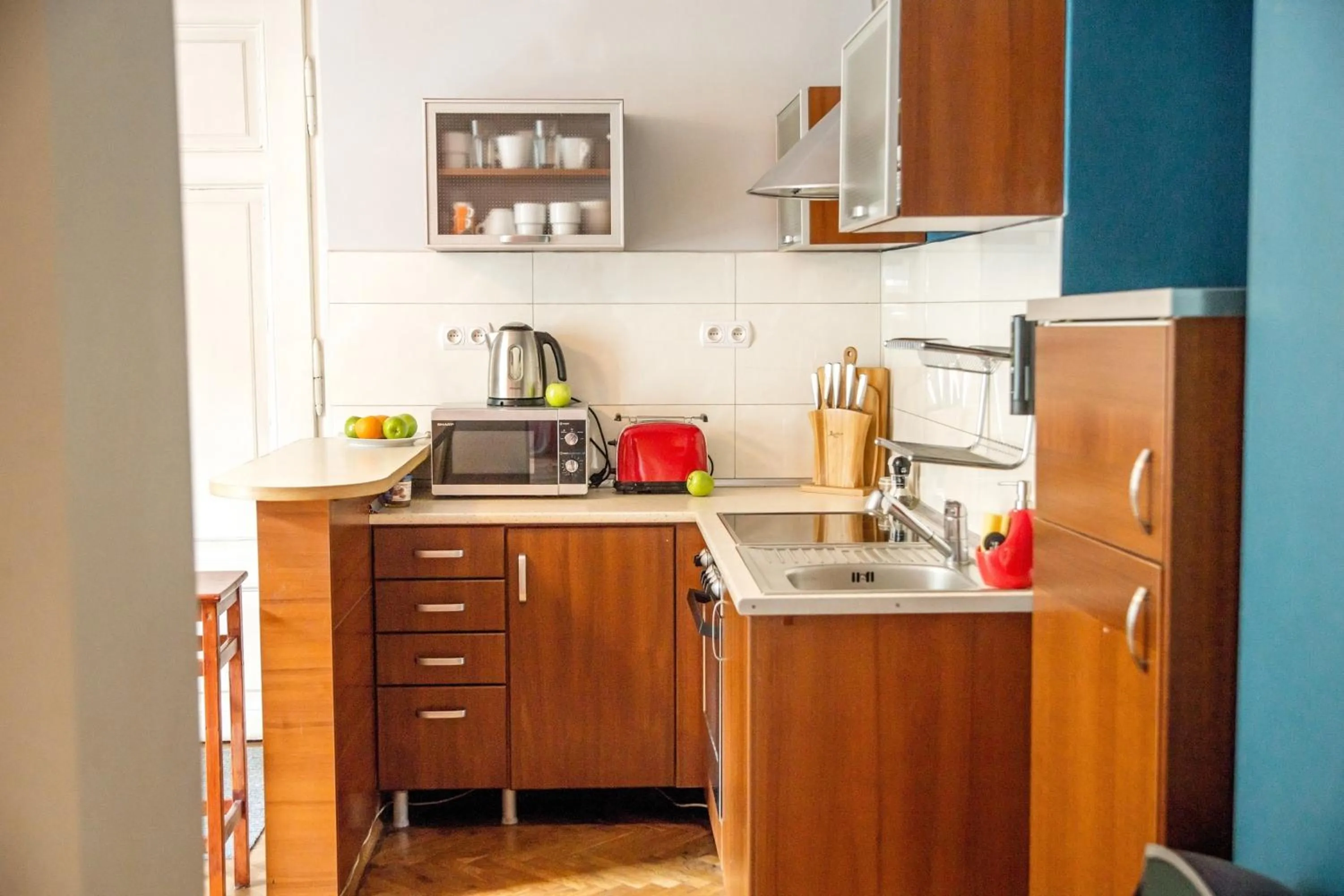 Kitchen or kitchenette in Red Kurka Apartments