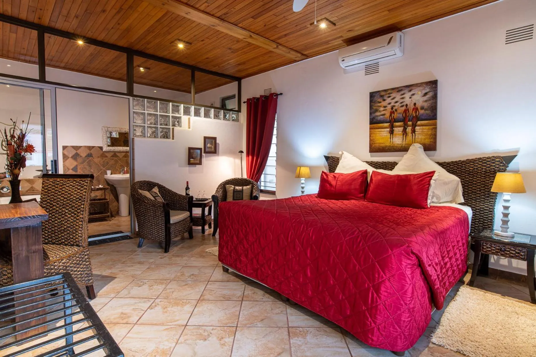 Bed in Elephant Coast Guesthouse