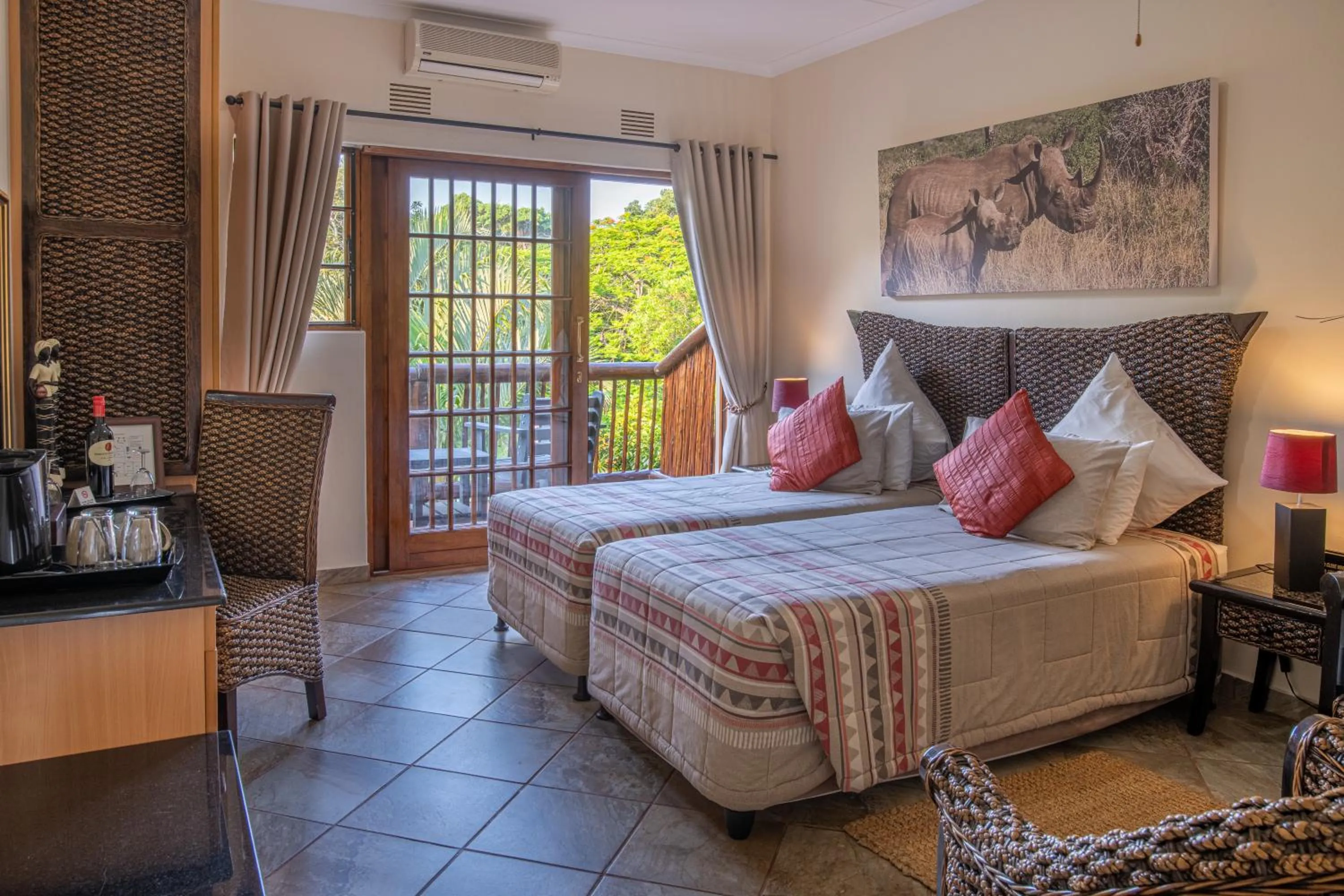 Bed in Elephant Coast Guesthouse