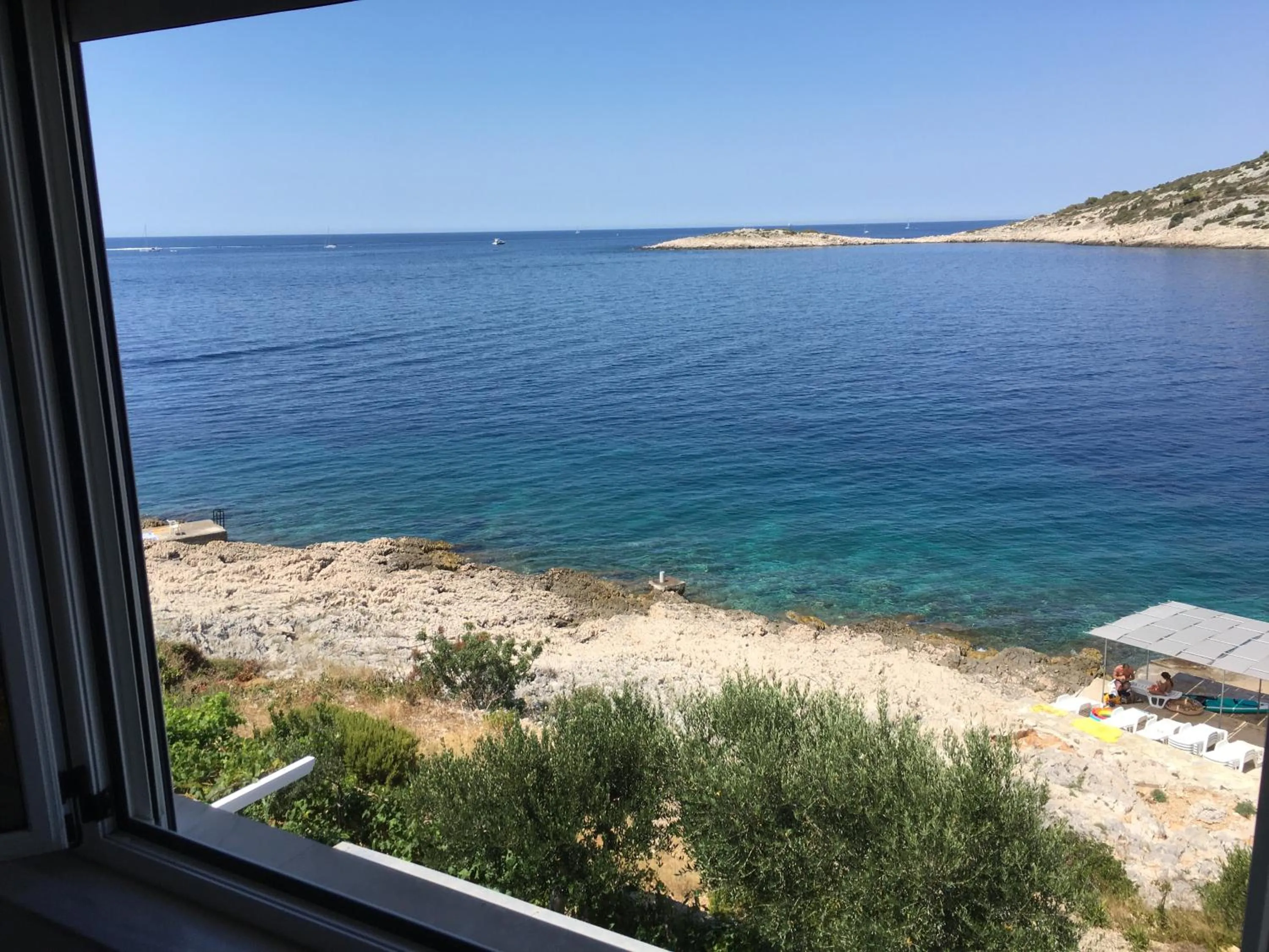 Sea view in Direkt am Meer-Apartments Puntaplanka
