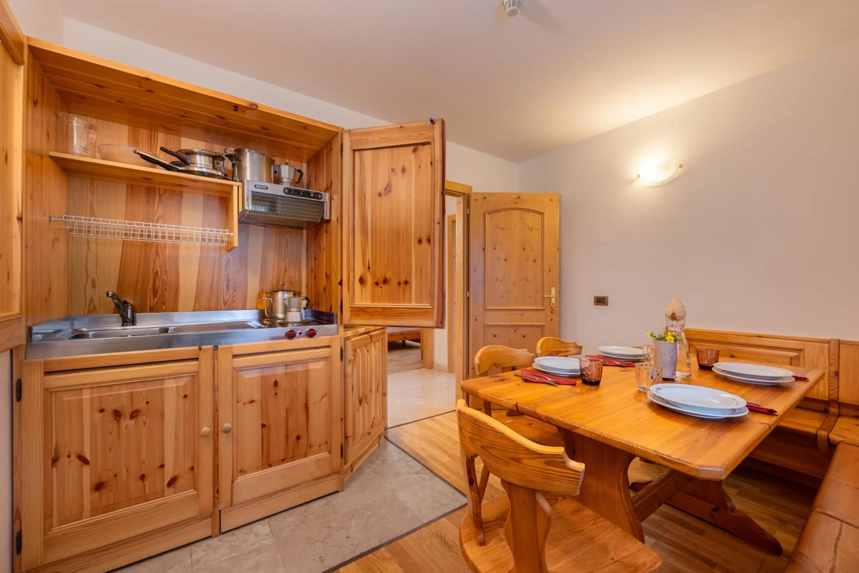 Kitchen or kitchenette in Hotel Vioz