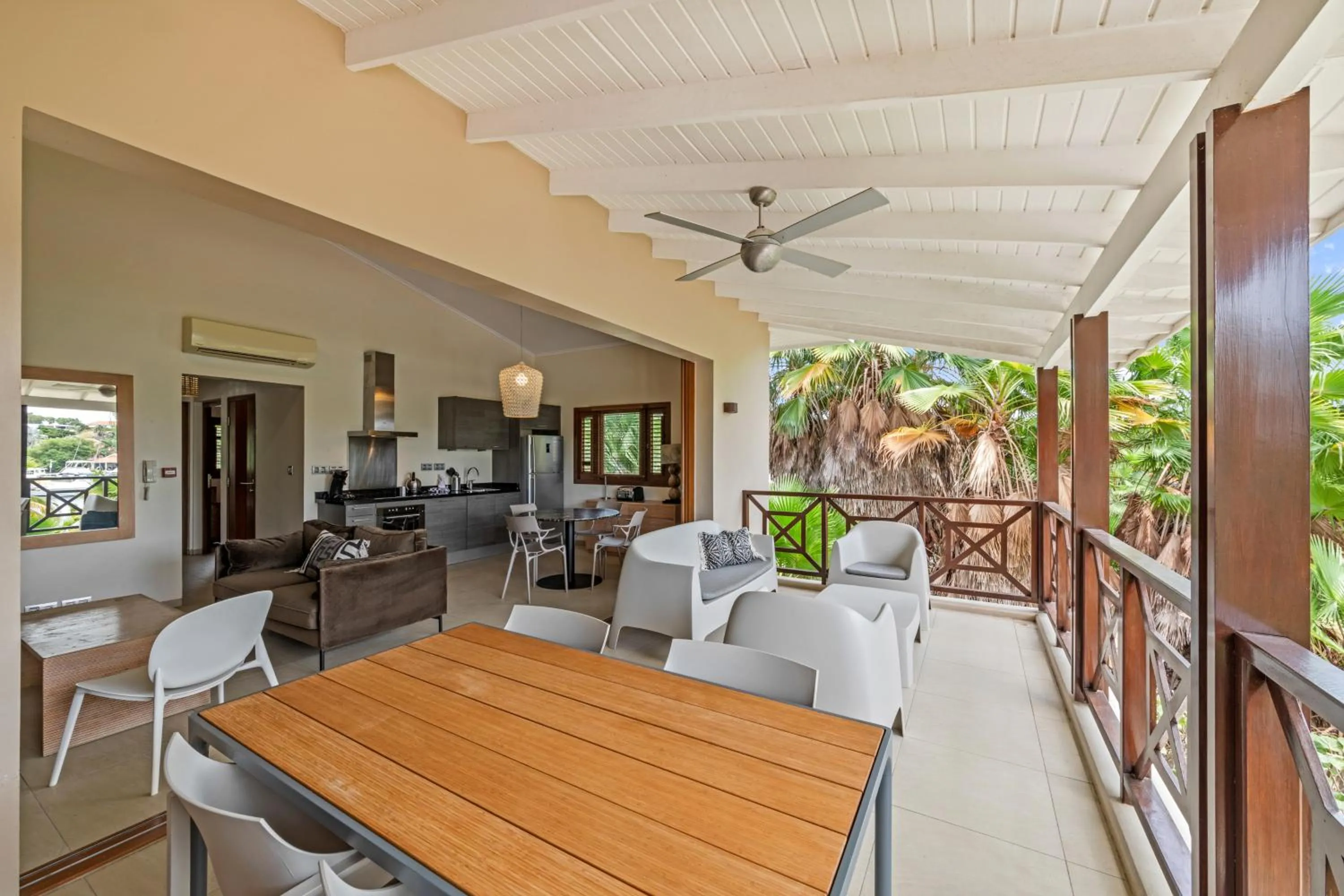 Seating area in Spanish Water View Apartments - Jan Thiel area