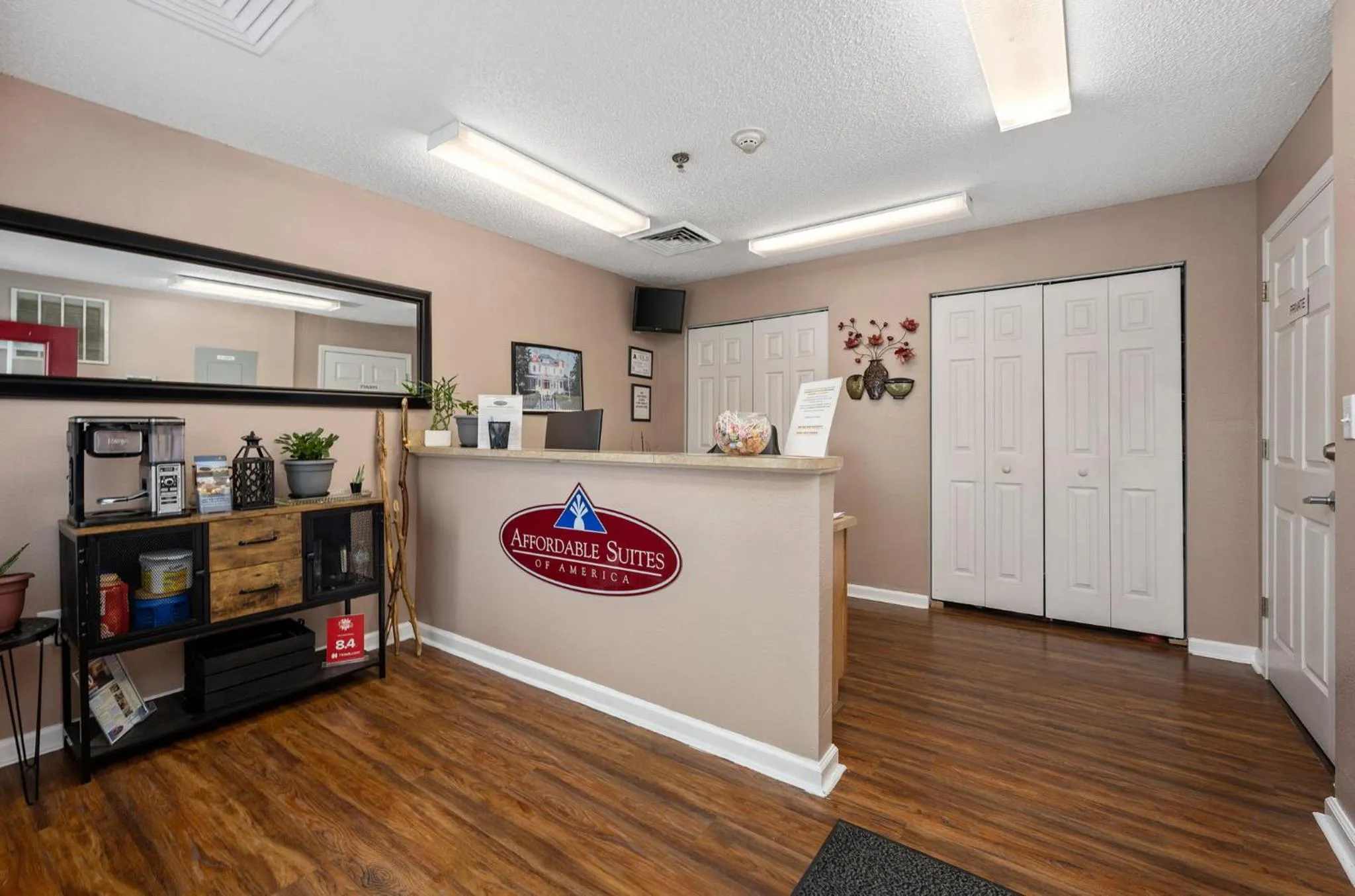 Lobby or reception in Affordable Suites Greenville