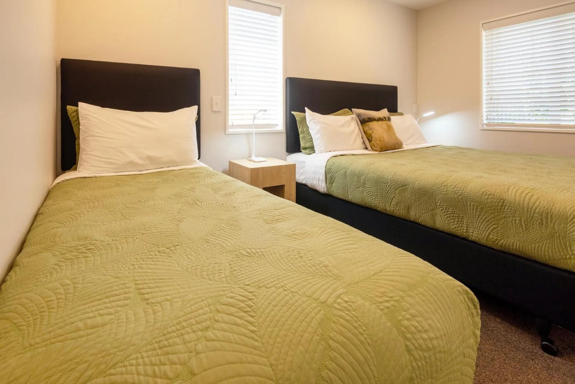 Bed in Tussock Peak Lodge