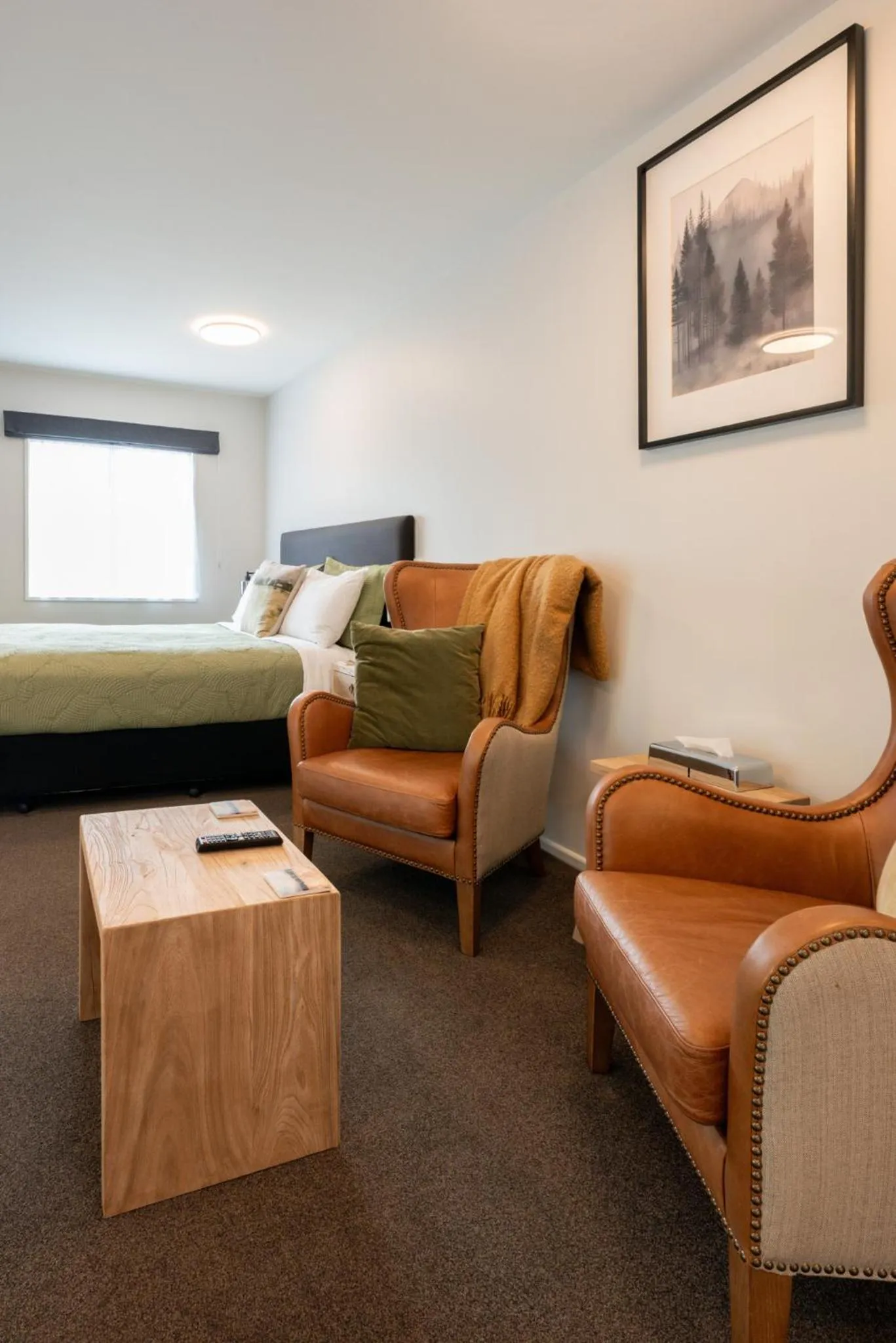 Bed in Tussock Peak Lodge