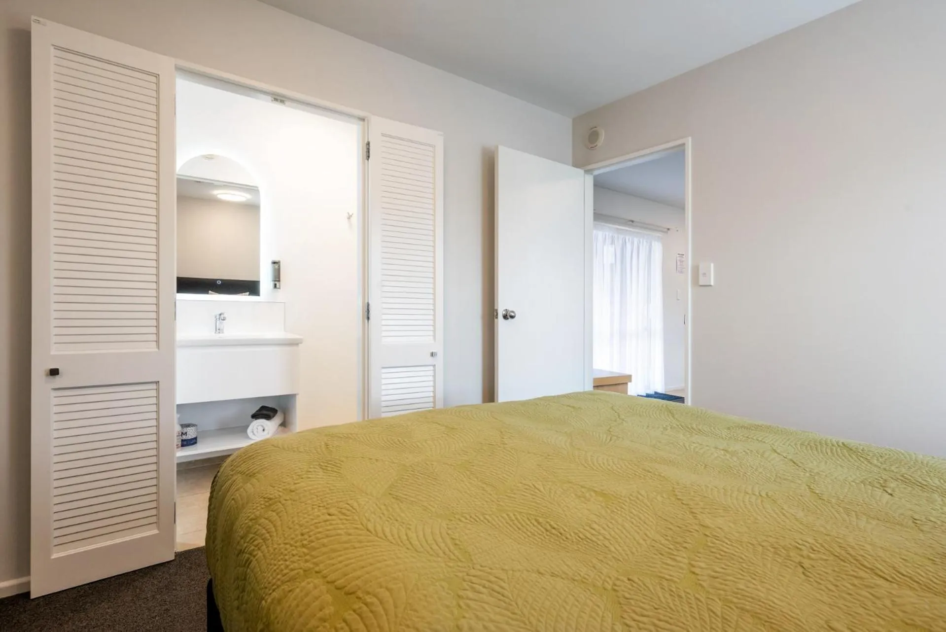 Bed in Tussock Peak Lodge