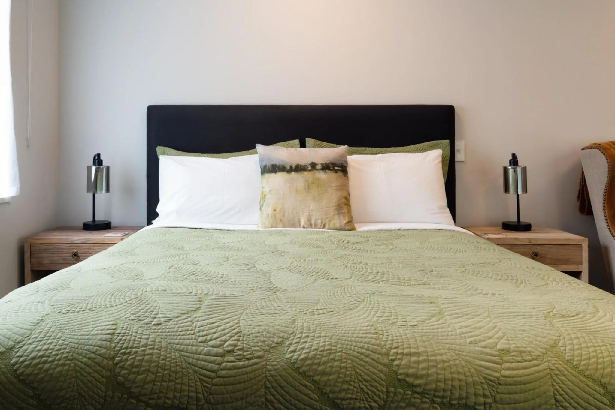 Bed in Tussock Peak Lodge