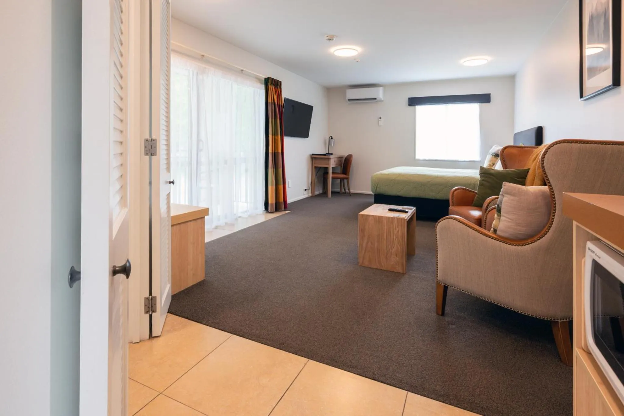 Bed in Tussock Peak Lodge