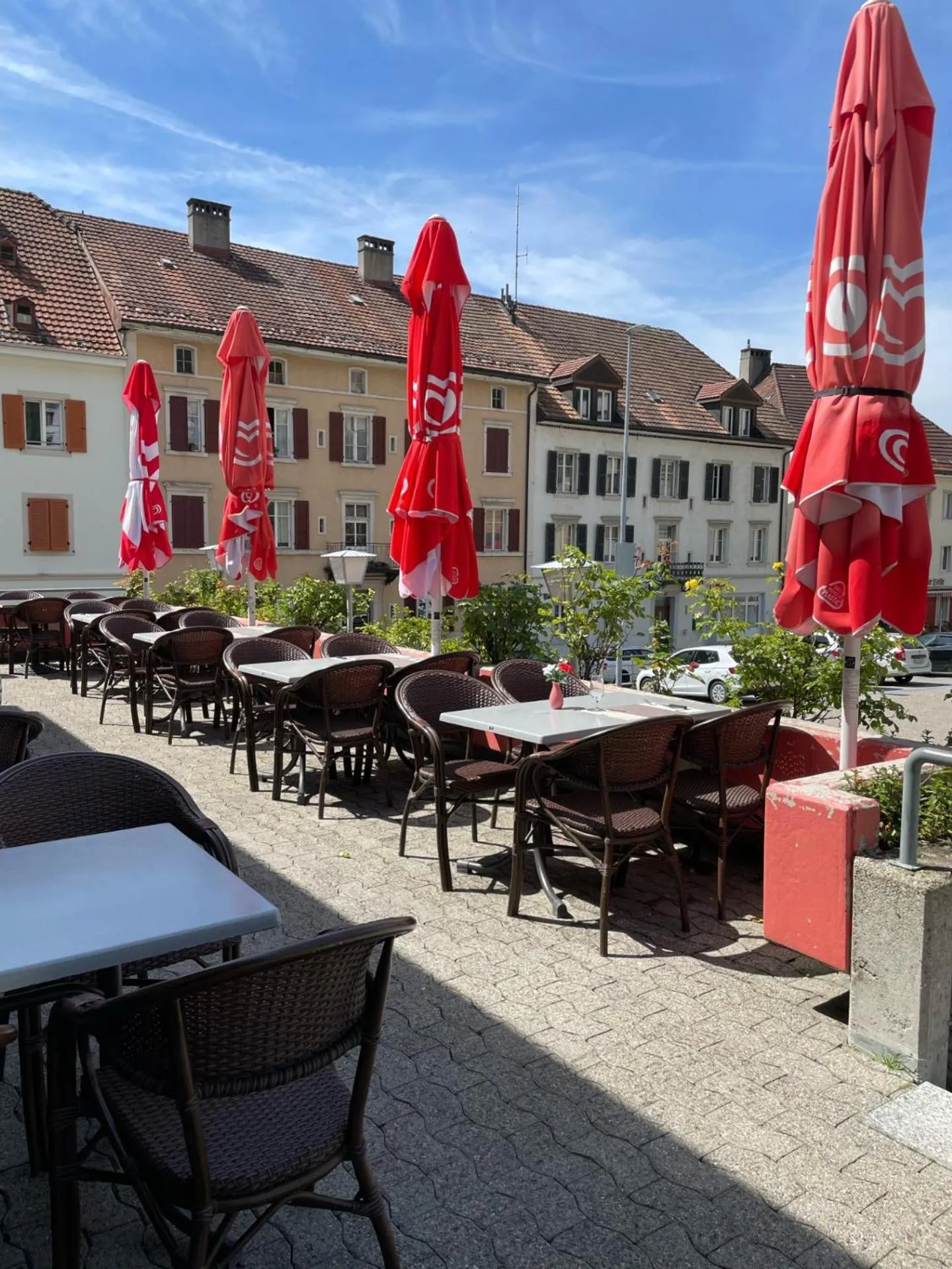 Balcony/Terrace in Hôtel La Fontaine