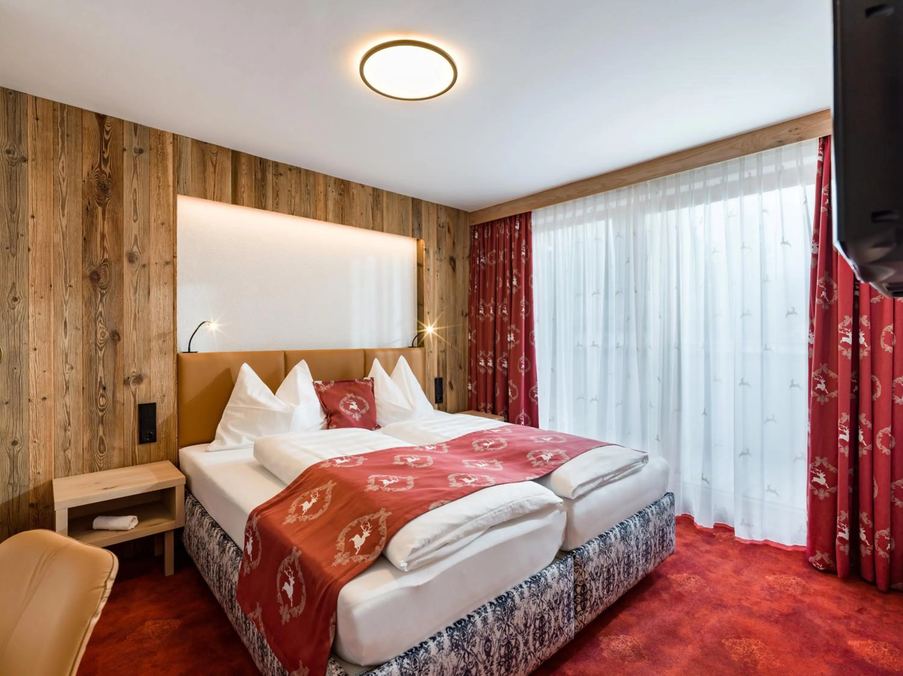 Bed in Hotel Feichter