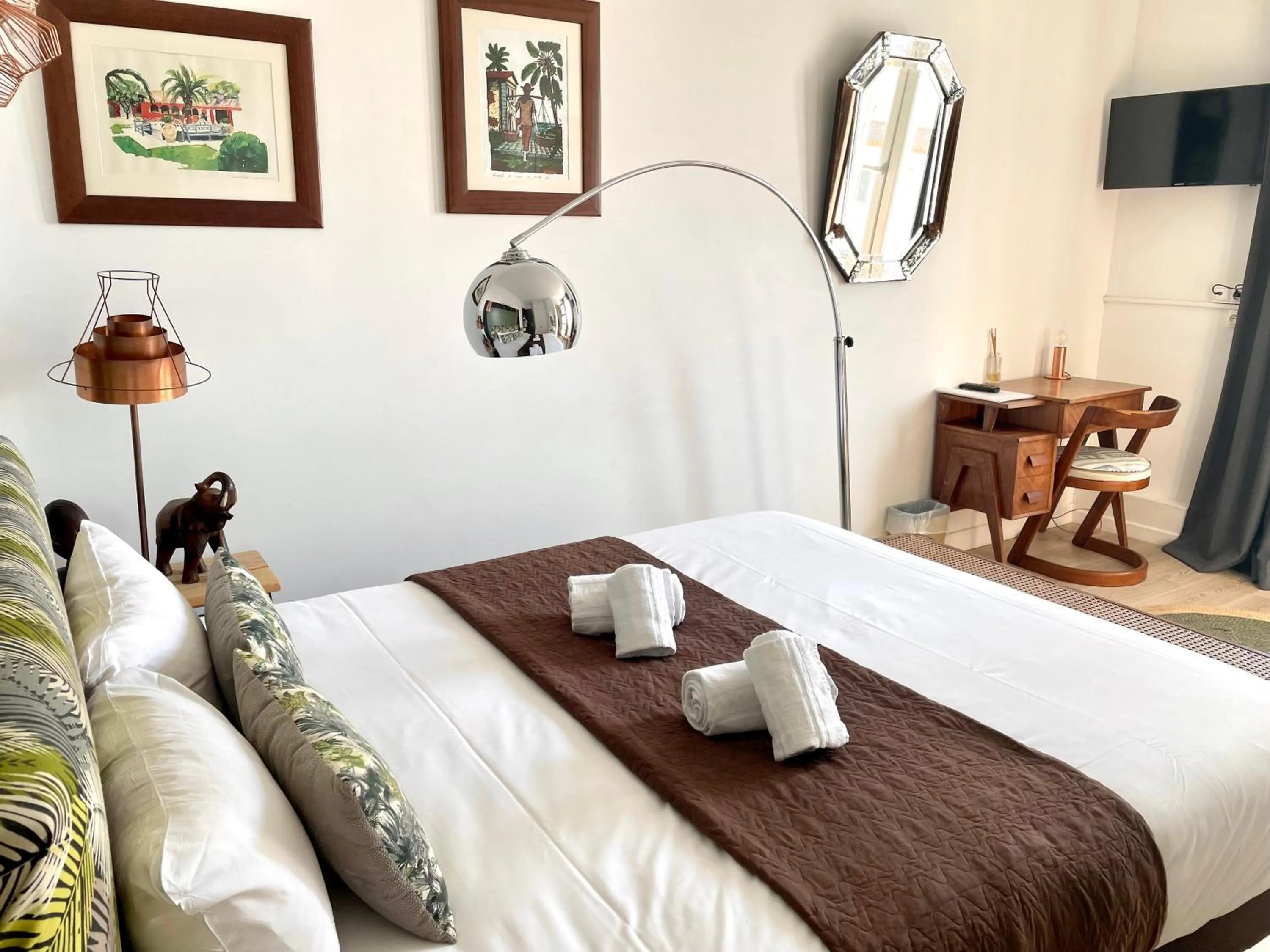 Bed in Hôtel Restaurant Gédéon