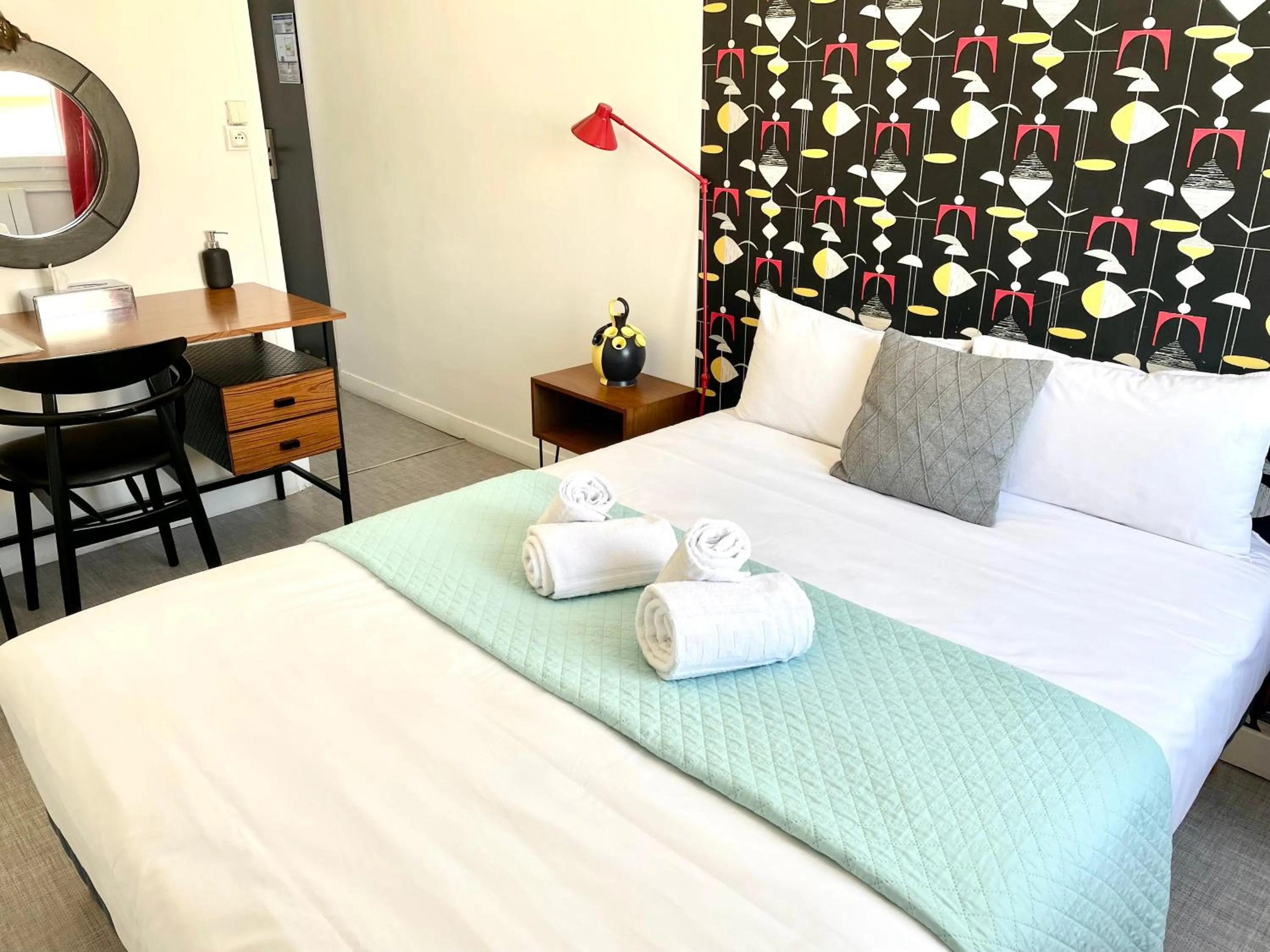 Bed in Hôtel Restaurant Gédéon