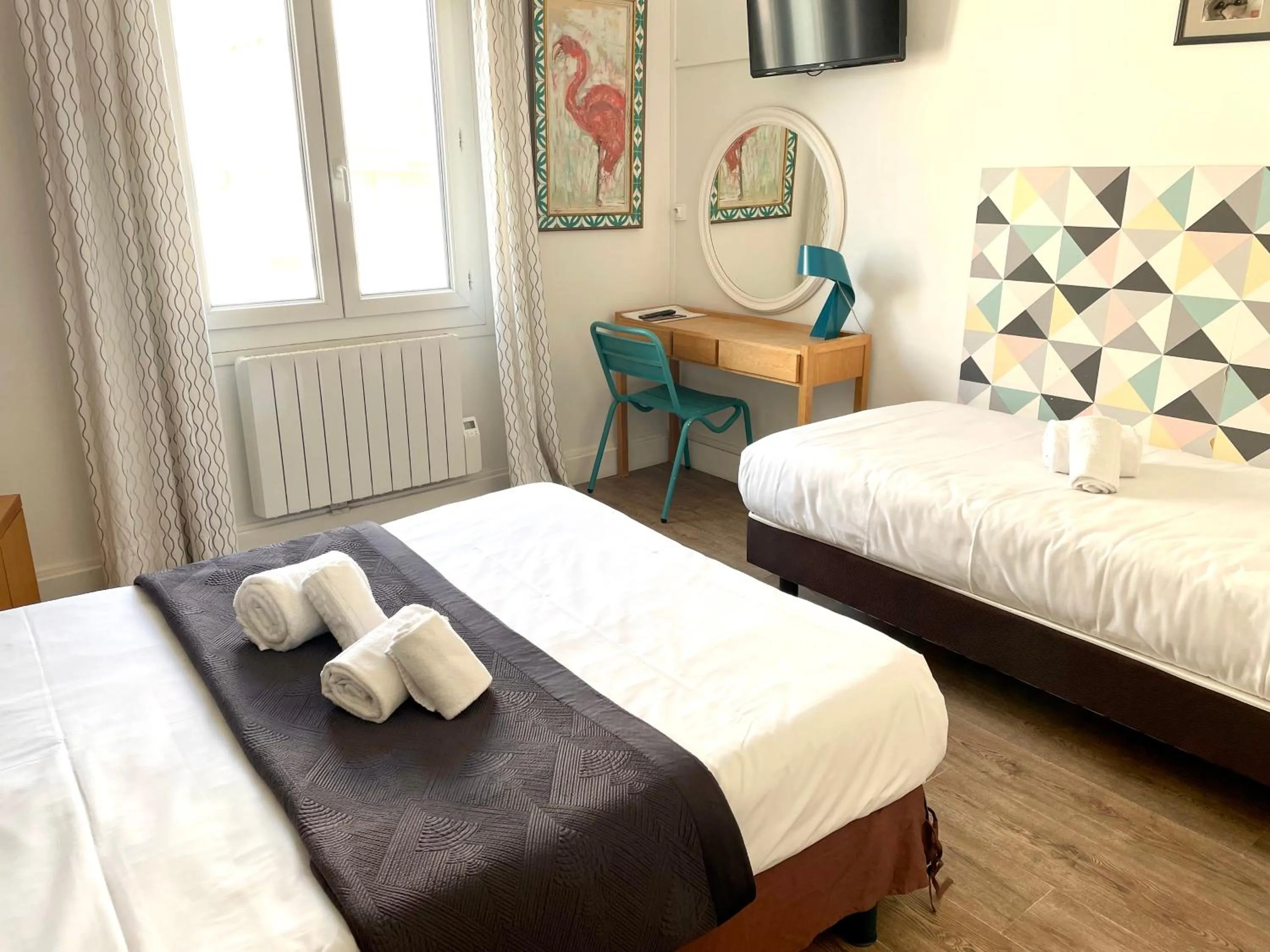 Bed in Hôtel Restaurant Gédéon