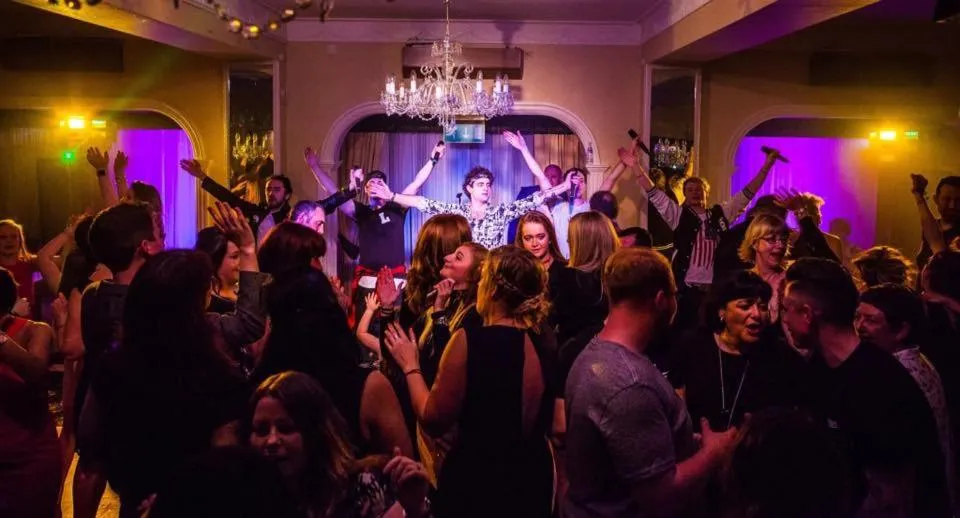 group of guests in Revelstoke Hotel