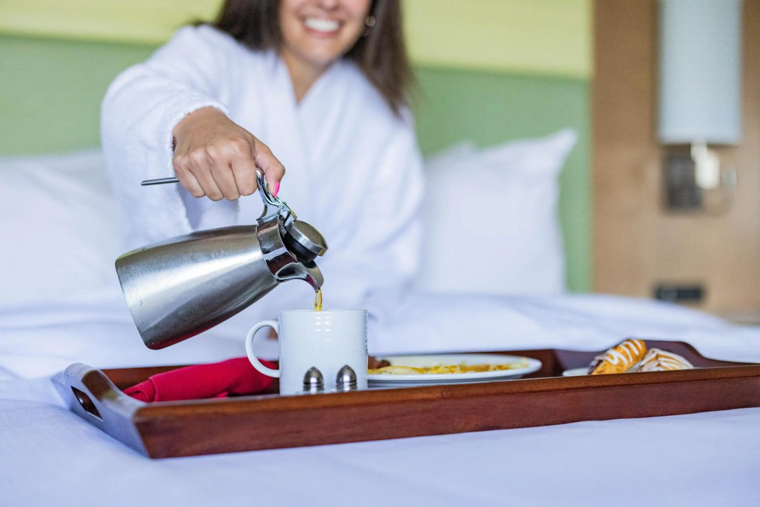 room service, Bed in Crowne Plaza Lansing by IHG