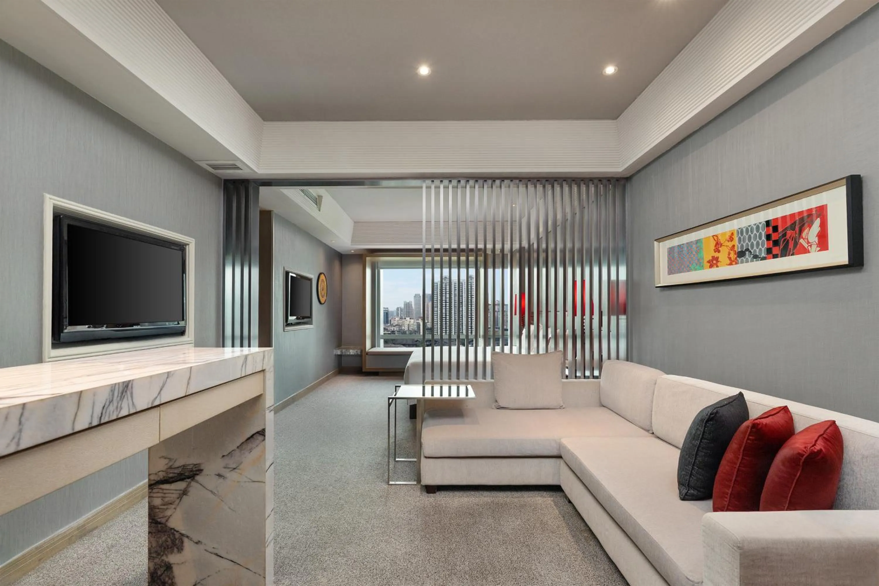 Living room in Rhombus Park Aura Chengdu Hotel