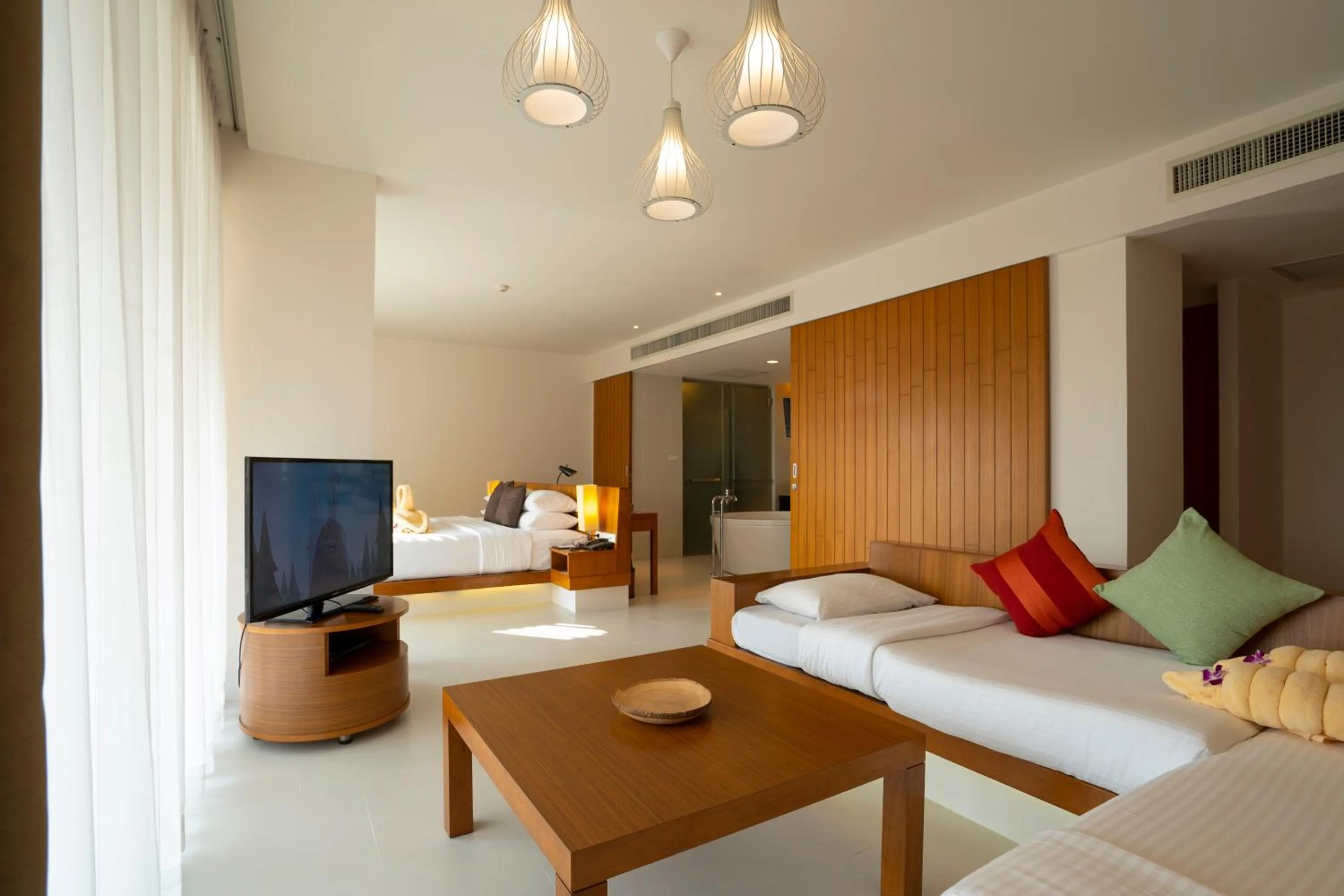 Communal lounge/ TV room, Bed in G Hua Hin Resort & Mall