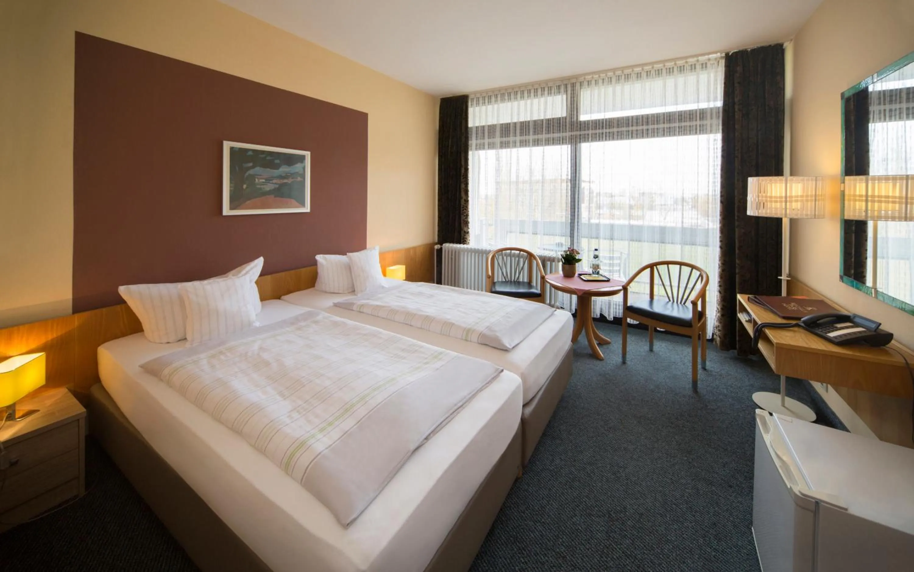 Balcony/Terrace, Bed in Reichels Parkhotel