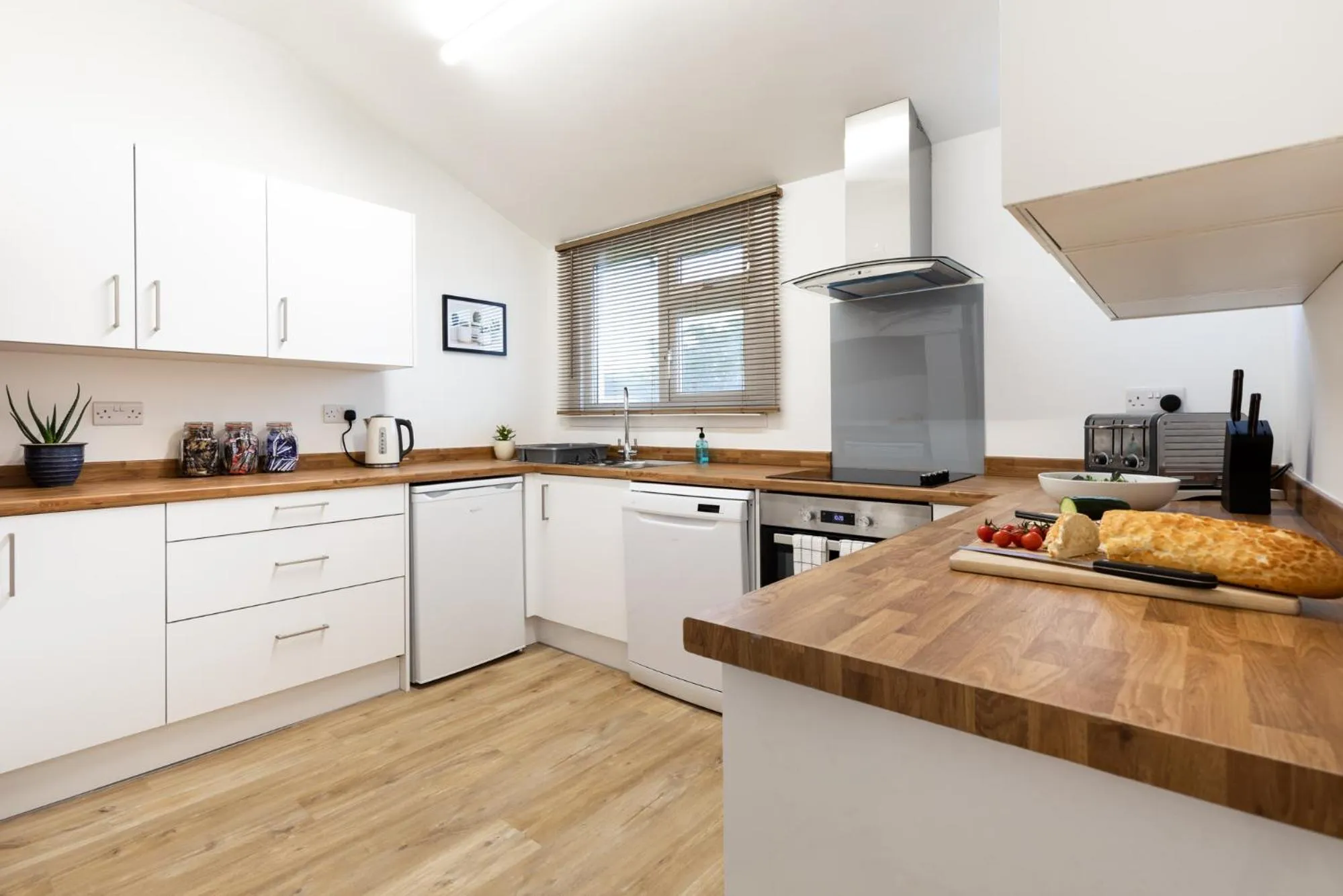 Communal kitchen in Oasis House