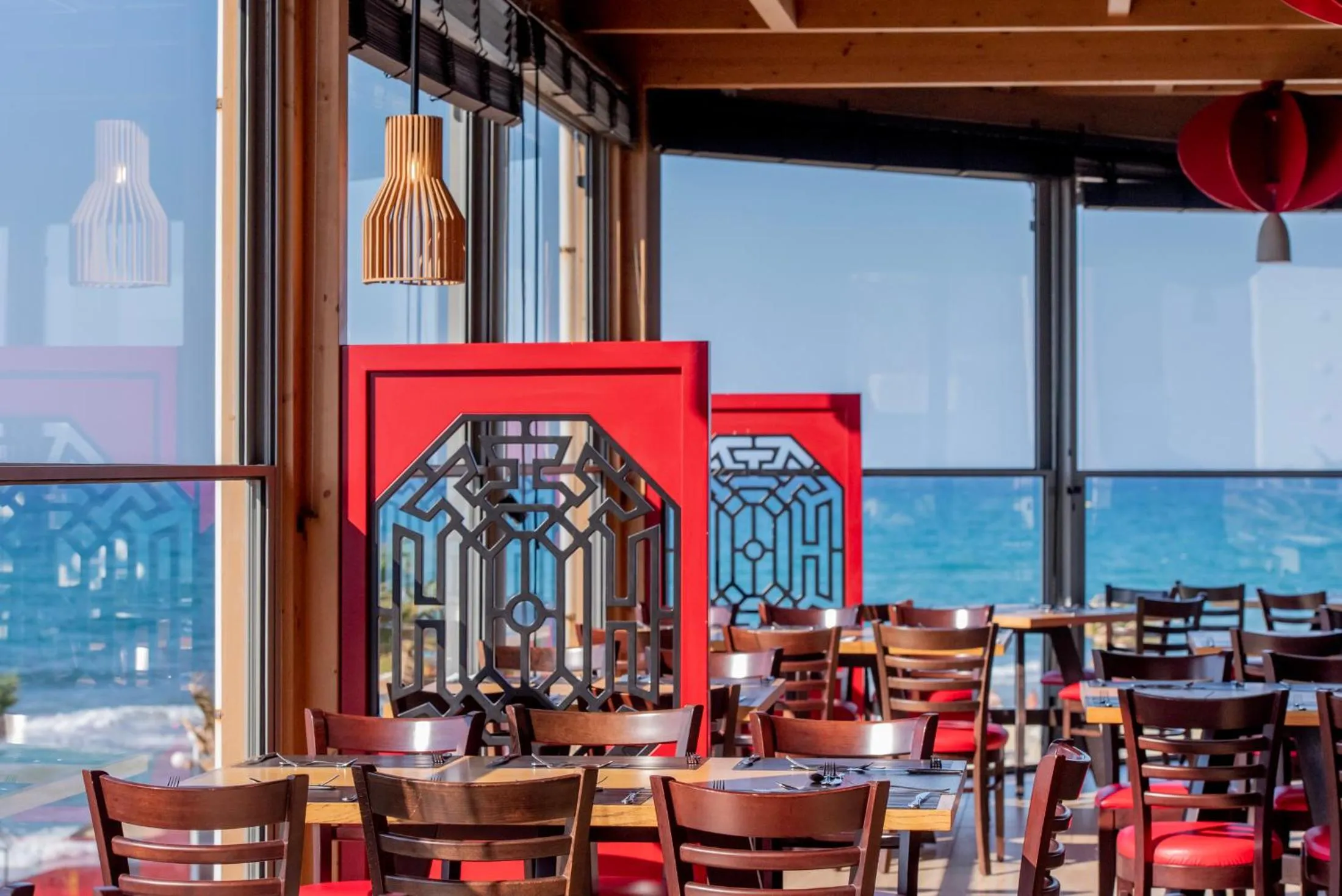 Dining area in Lyttos Beach