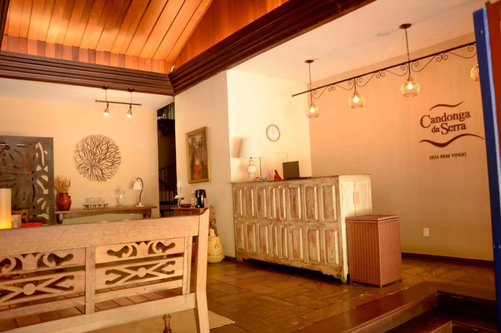 Lobby or reception in Pousada Candonga da Serra