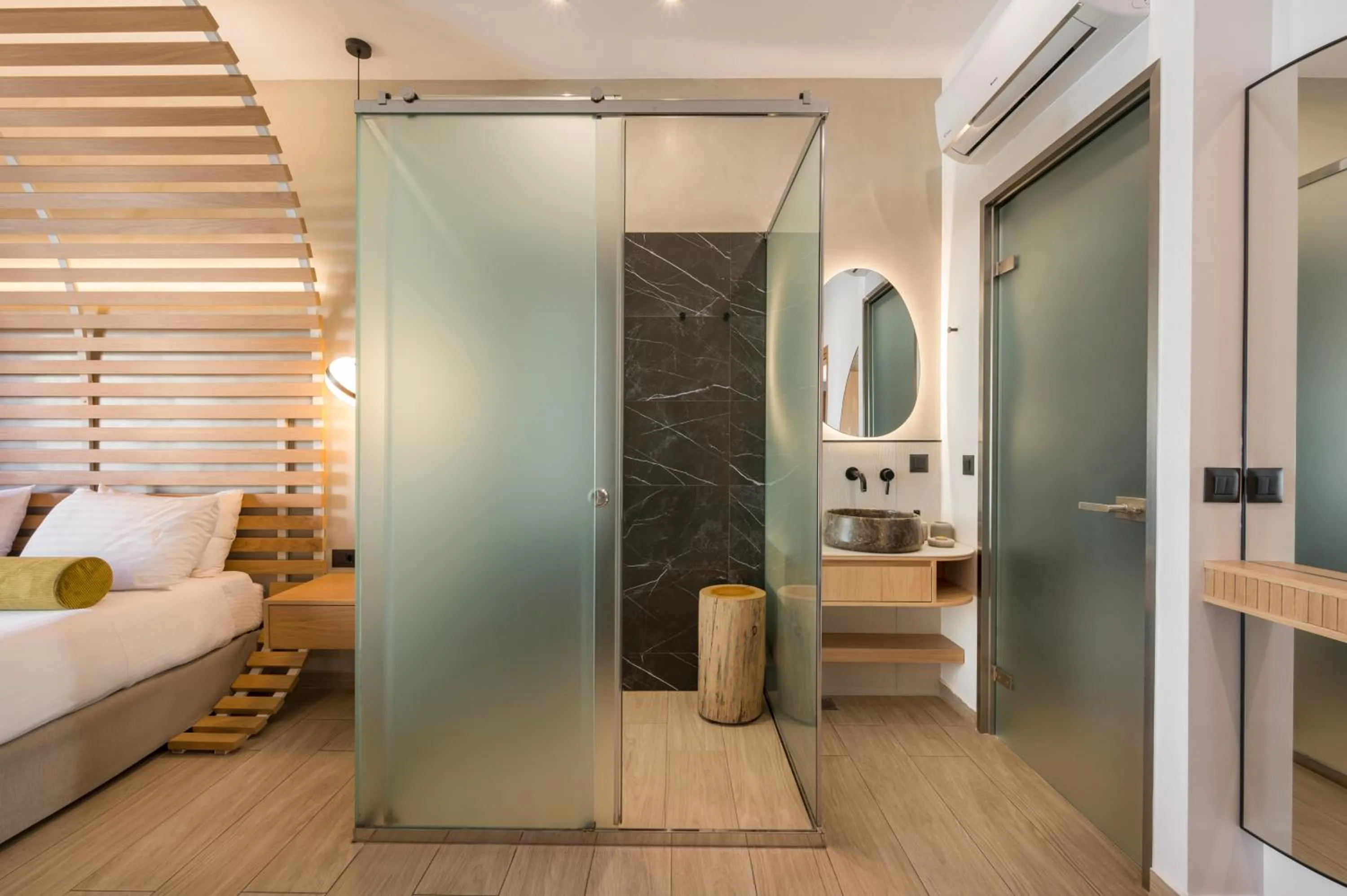 Shower, Bed in Agave Suites