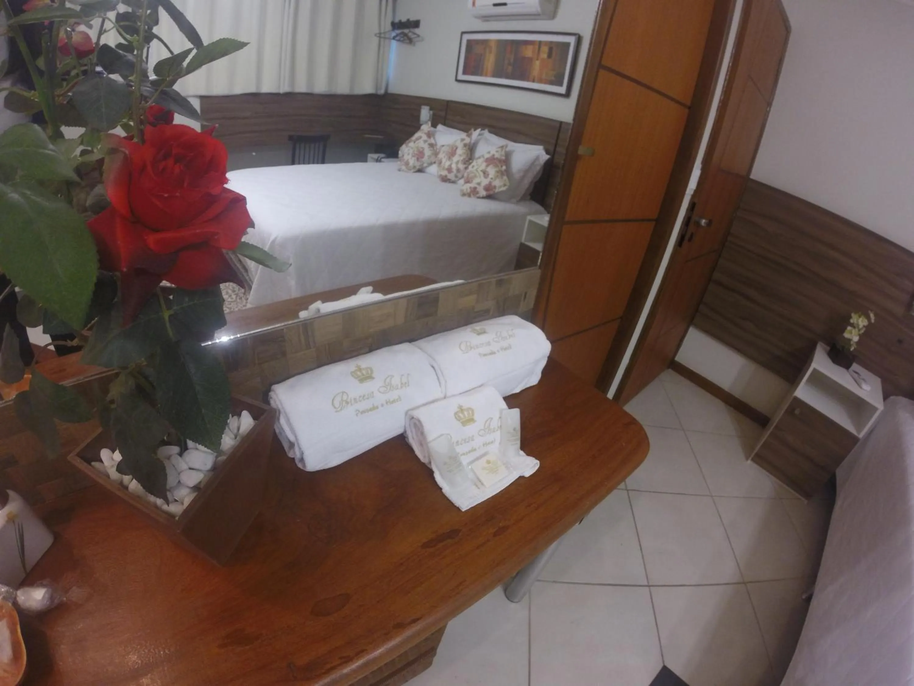 Bed in Princesa Isabel Pousada e Hotel – Dom Pedro