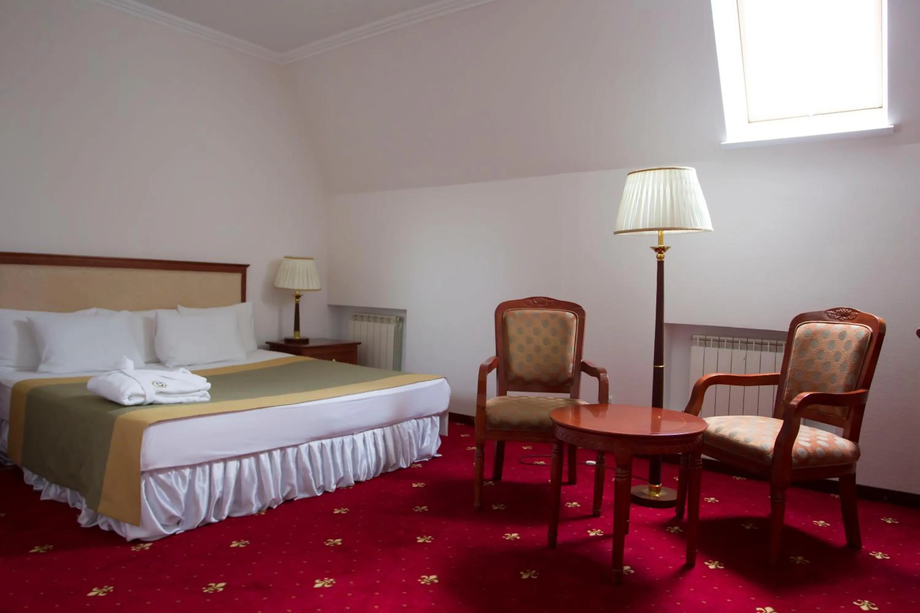 Decorative detail, Bed in Atyrau Dastan Hotel