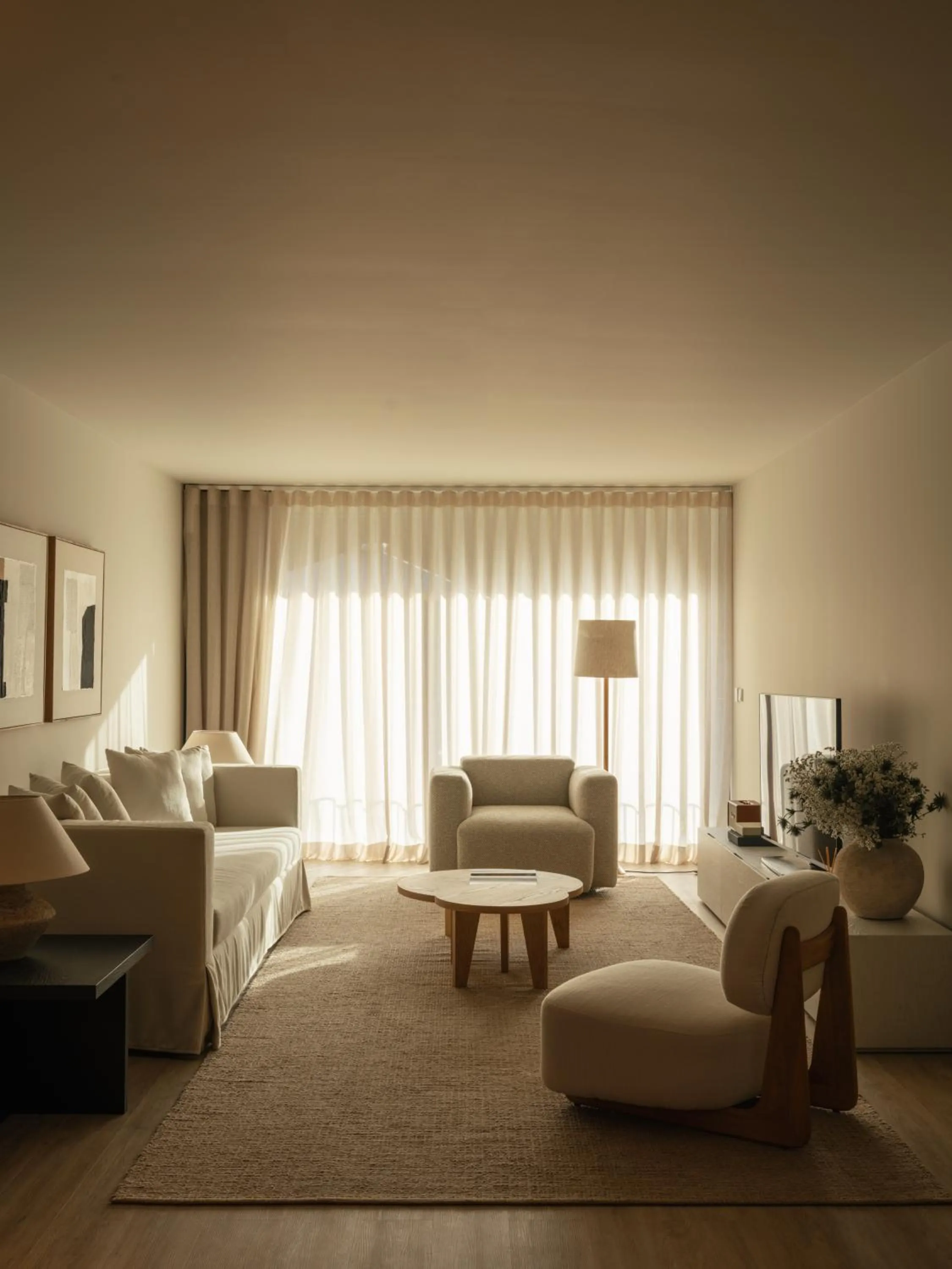 Living room, Bed in Octant Douro