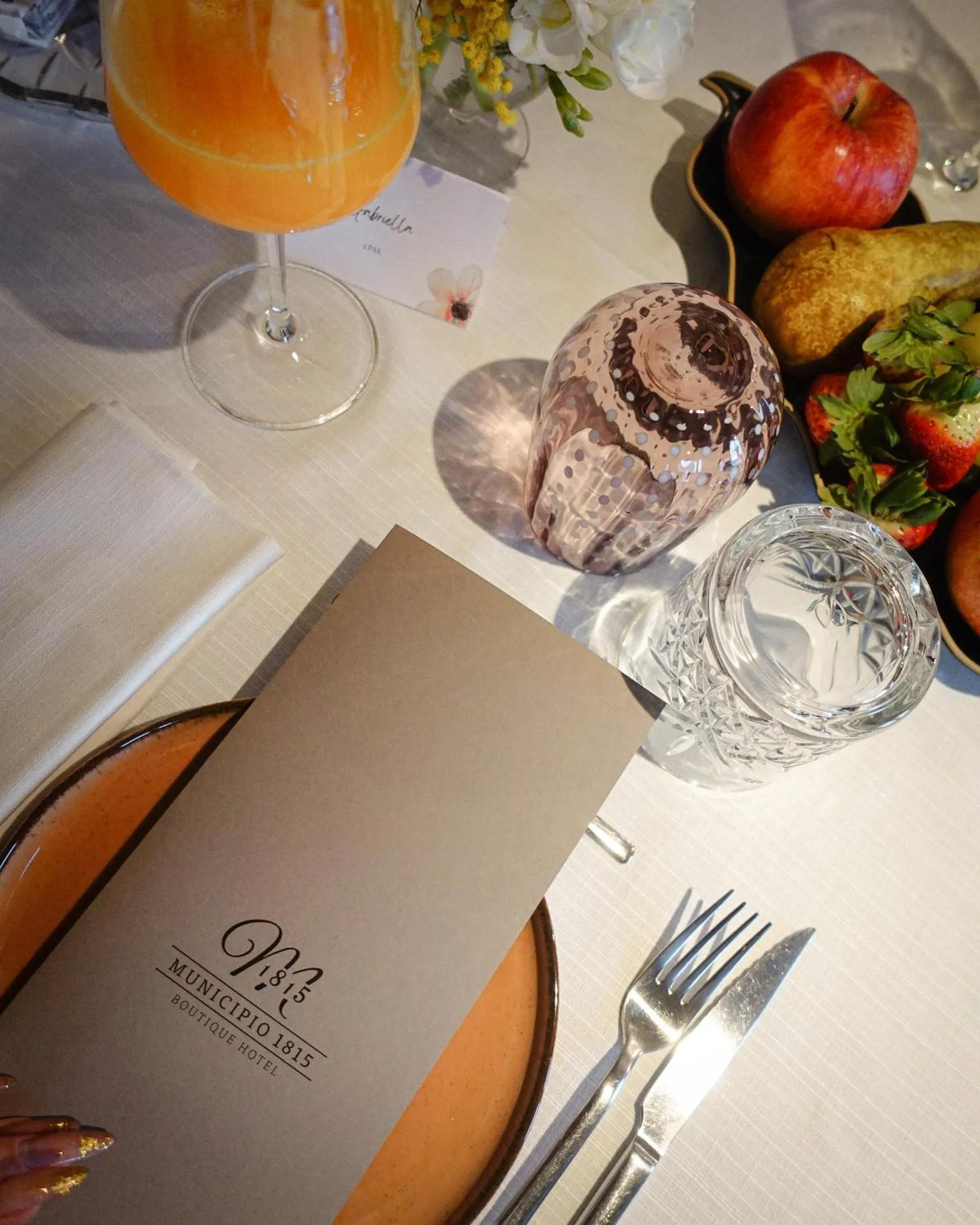 Food and drinks in Boutique Hotel Municipio 1815