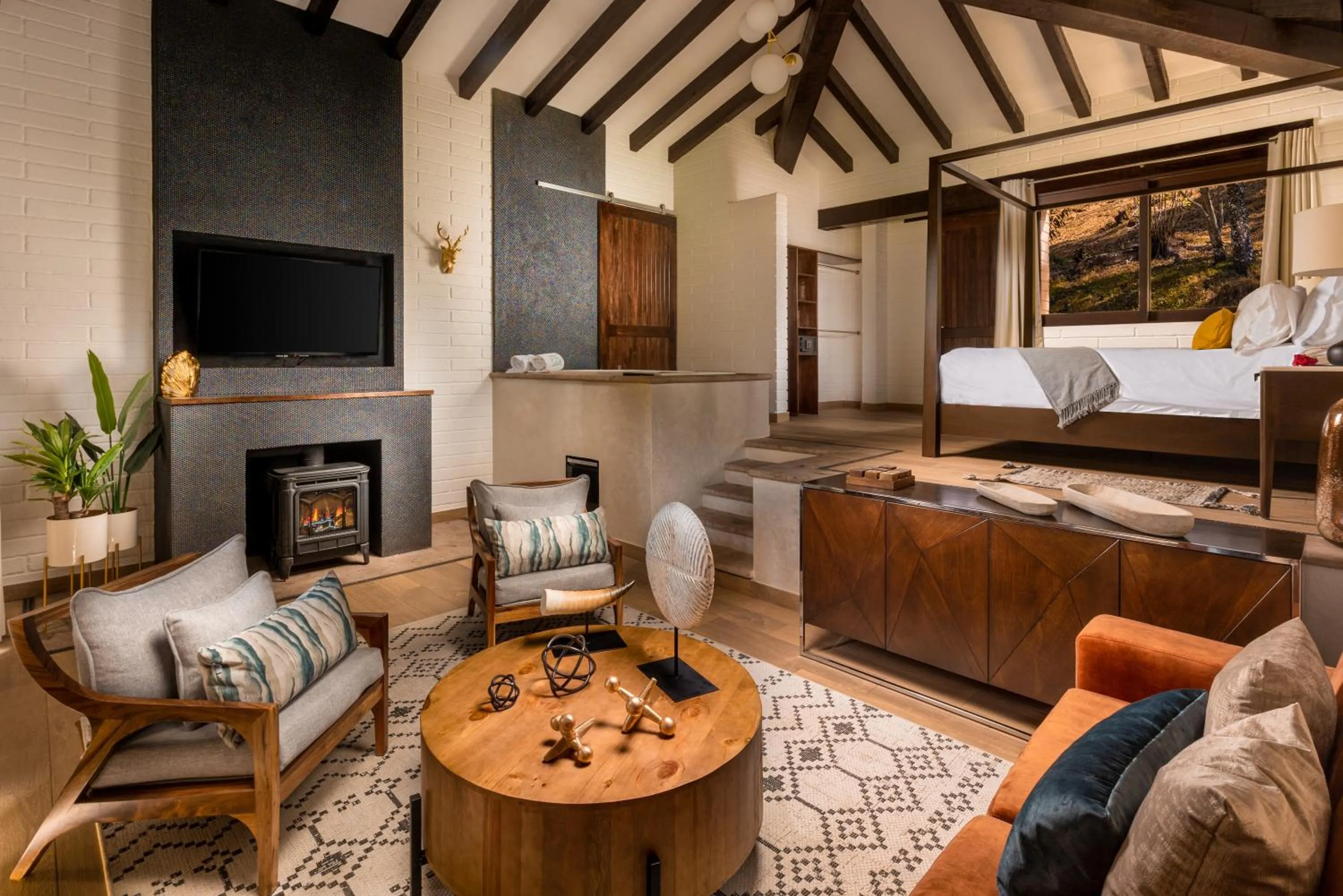 Living room, Bed in Sierra Lago