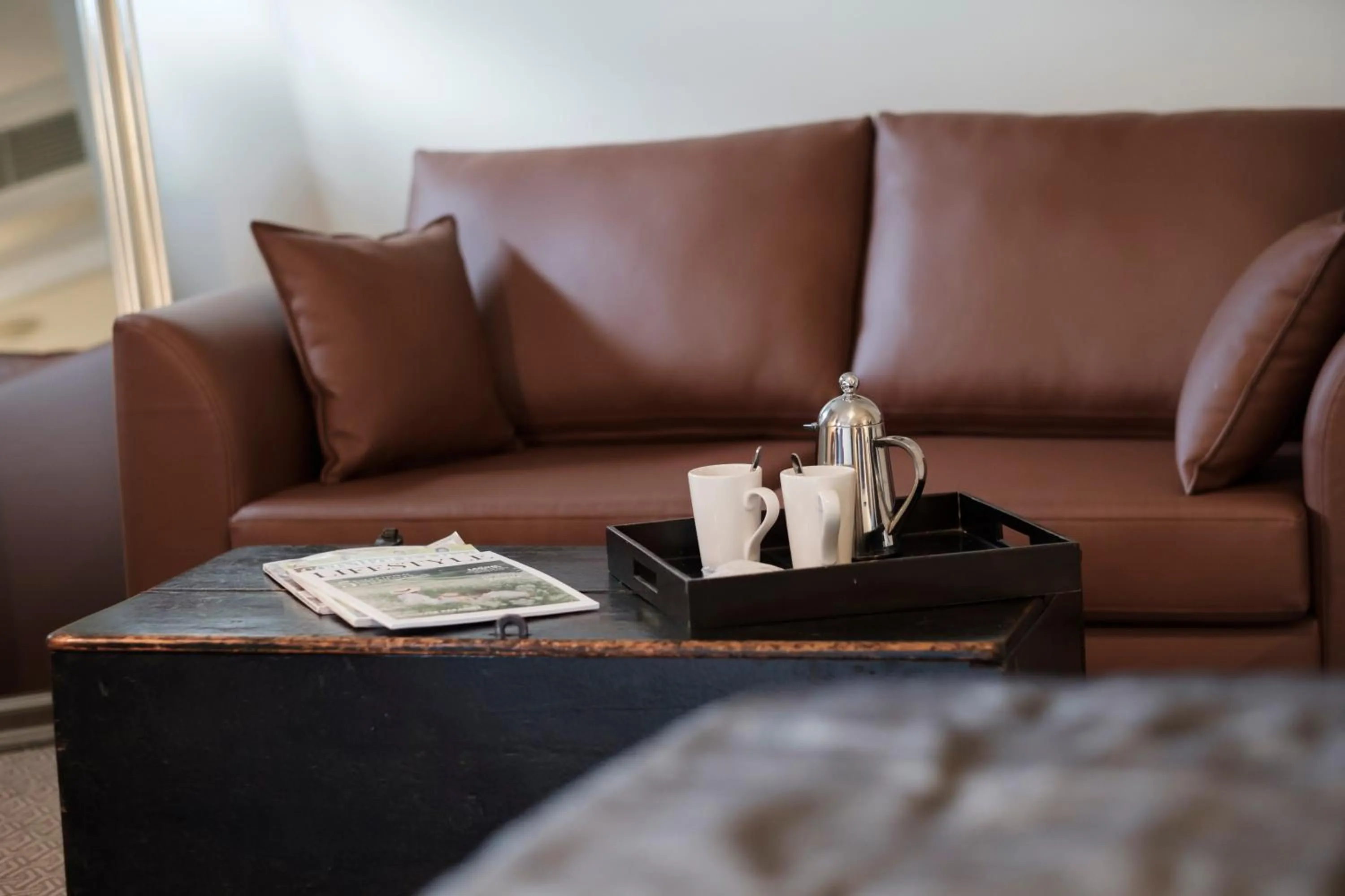 Seating area in The White Swan Hotel