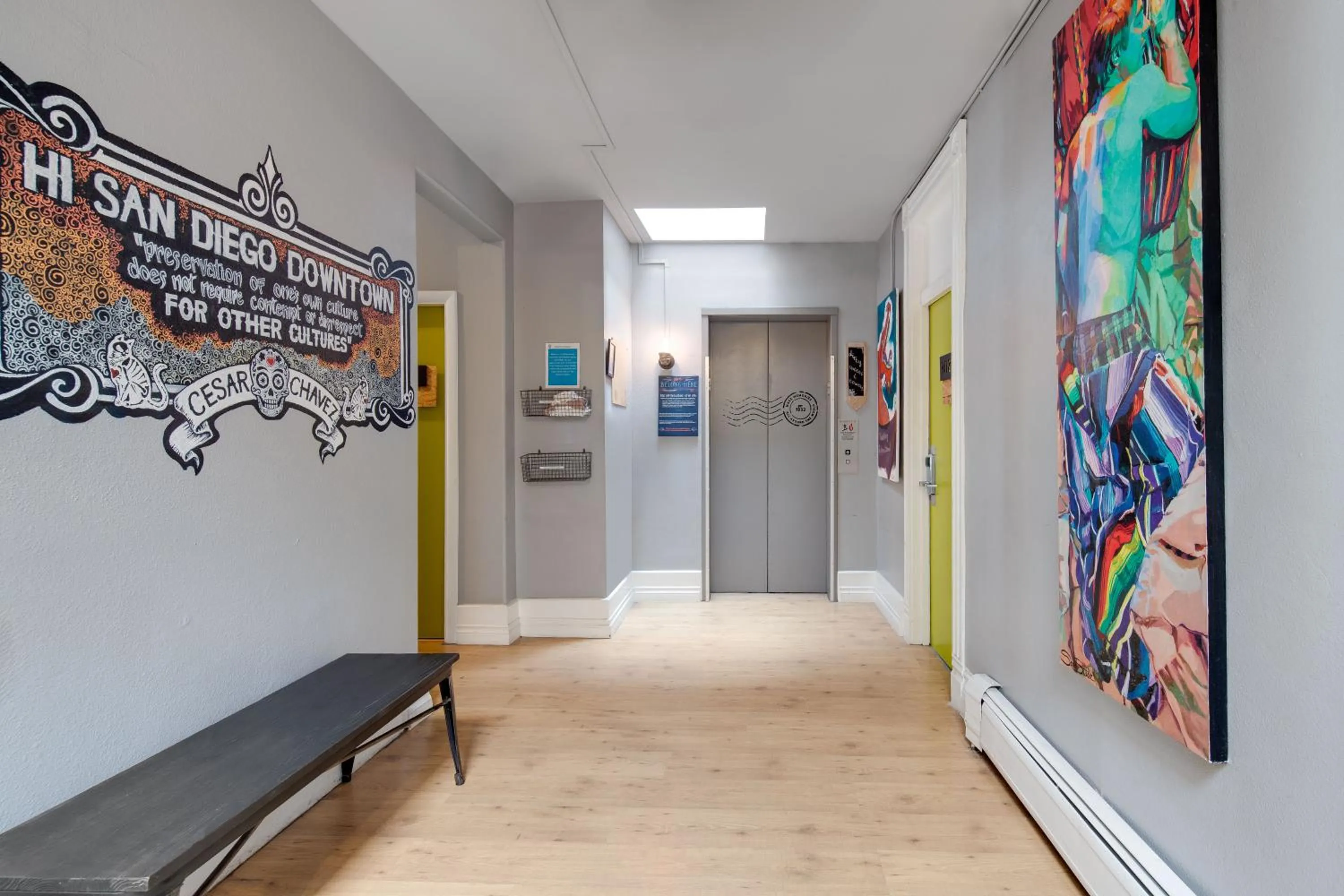 elevator in HI San Diego Downtown Hostel