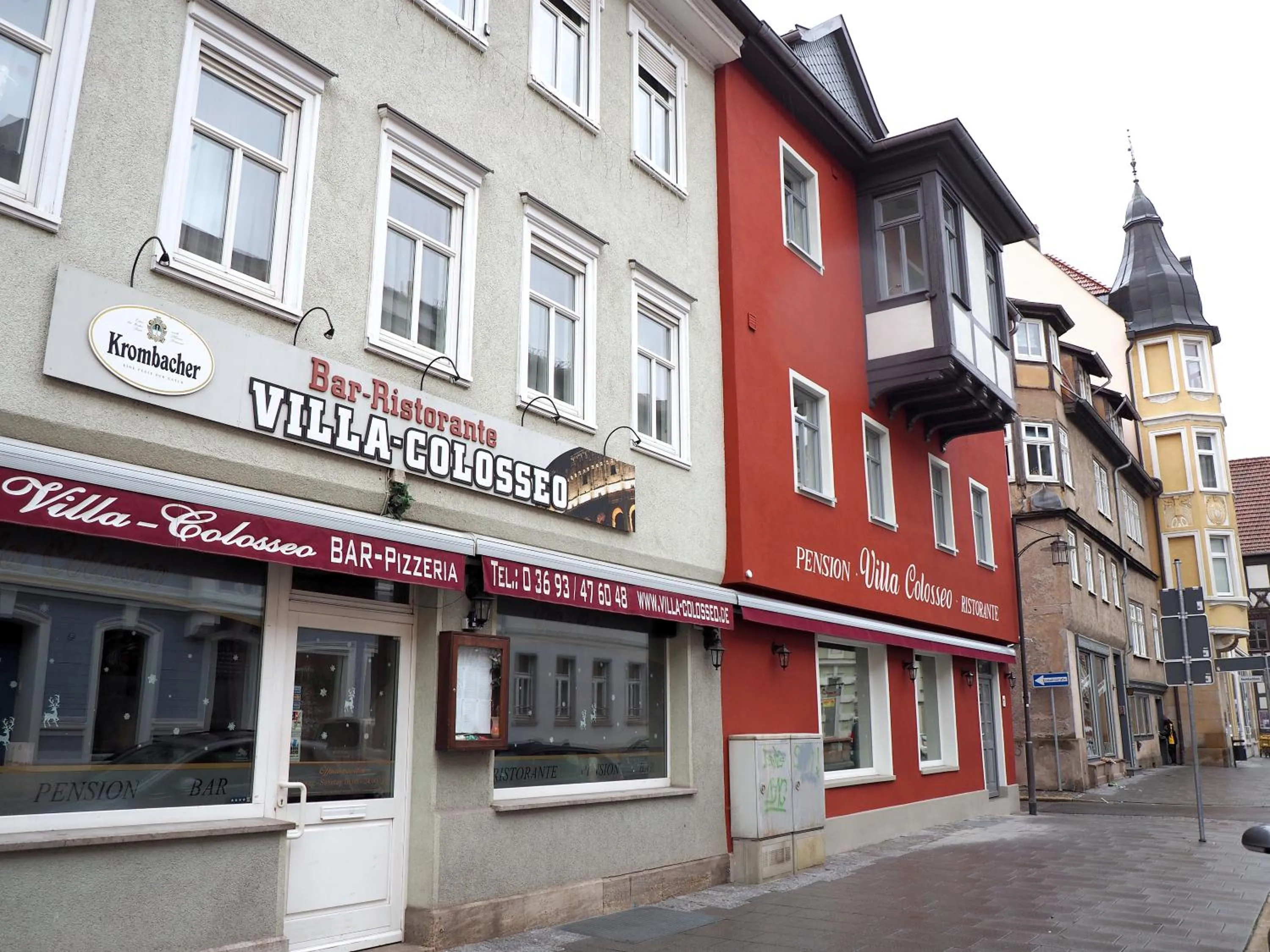 City view in Pension Villa Colosseo im Herzen von Meiningen