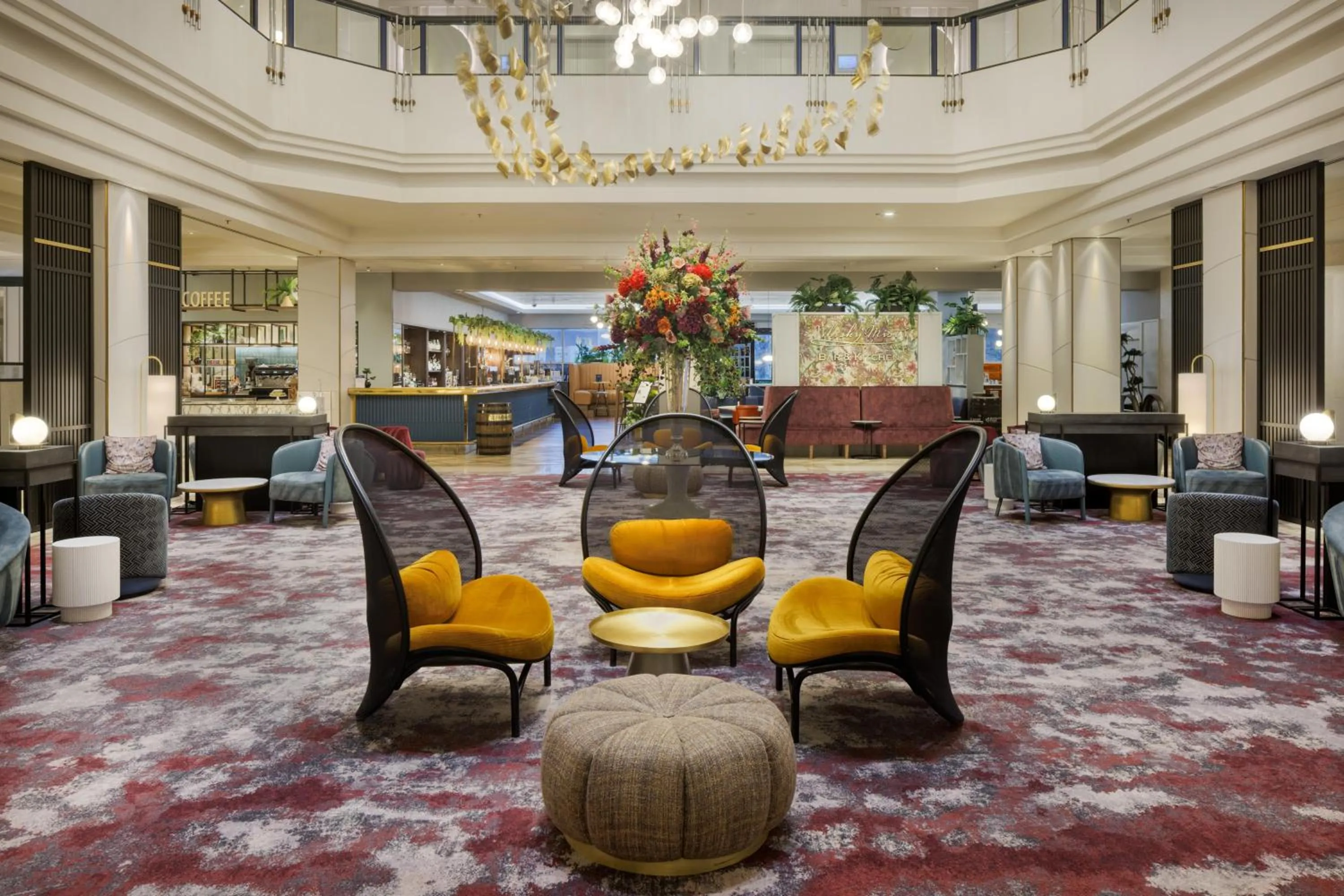 Lobby or reception in Hilton Glasgow