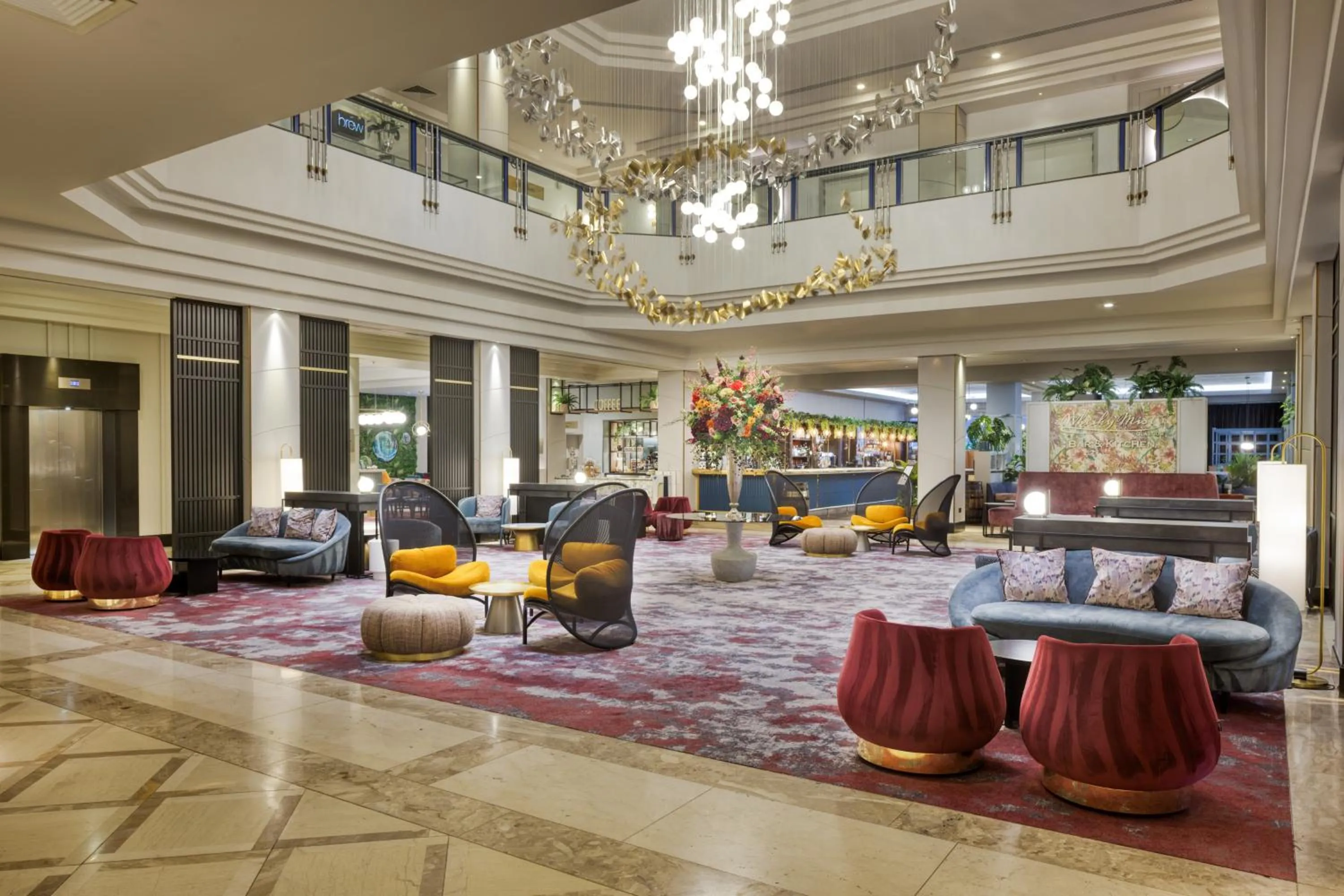 Lobby or reception in Hilton Glasgow