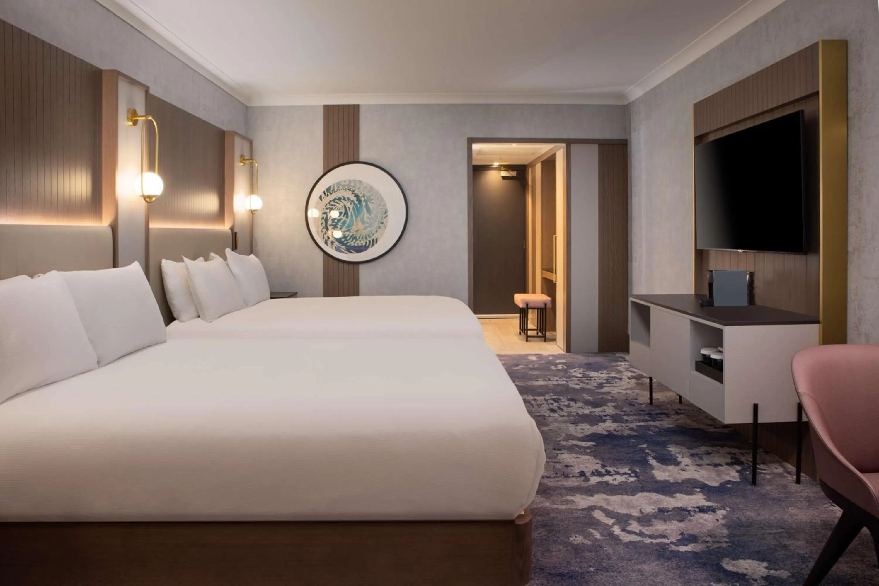 Bed in Hilton Glasgow