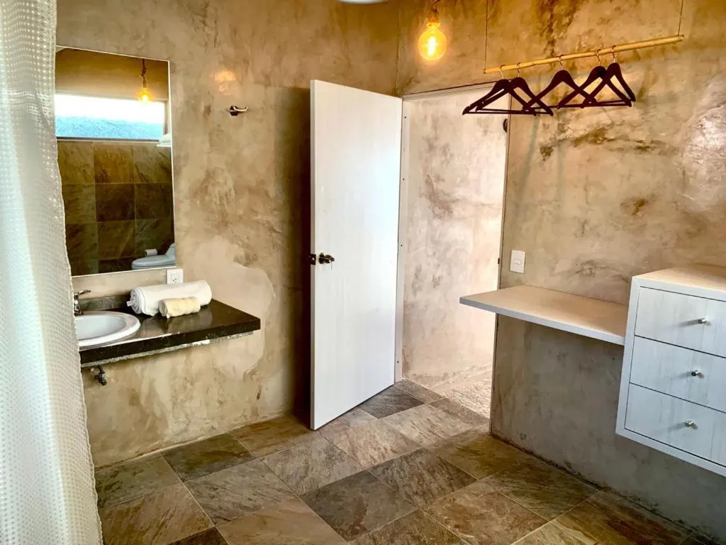 Shower in Casa de las Olas Surf & Beach Club