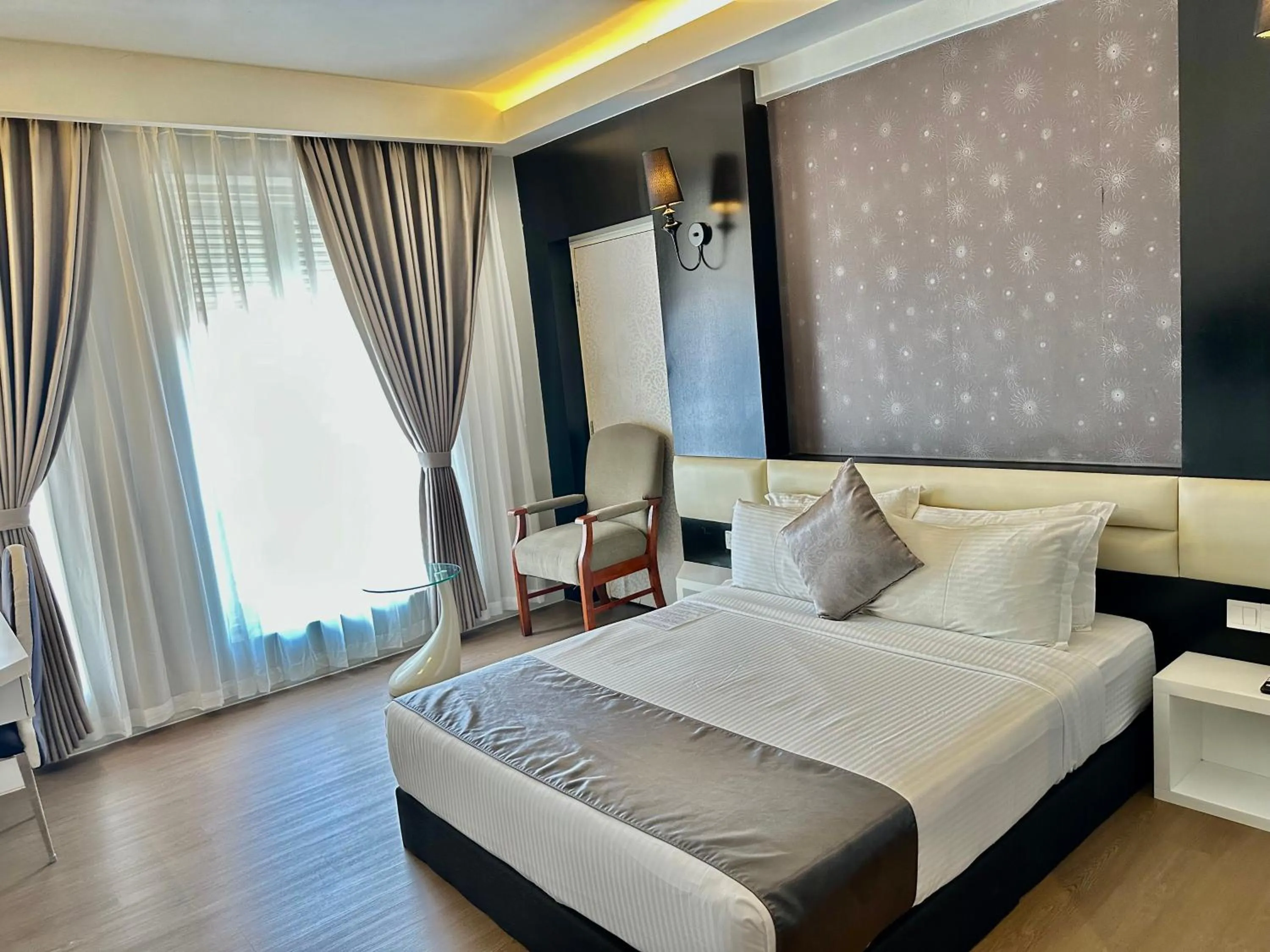 View (from property/room), Bed in The Sterling Boutique Hotel Melaka