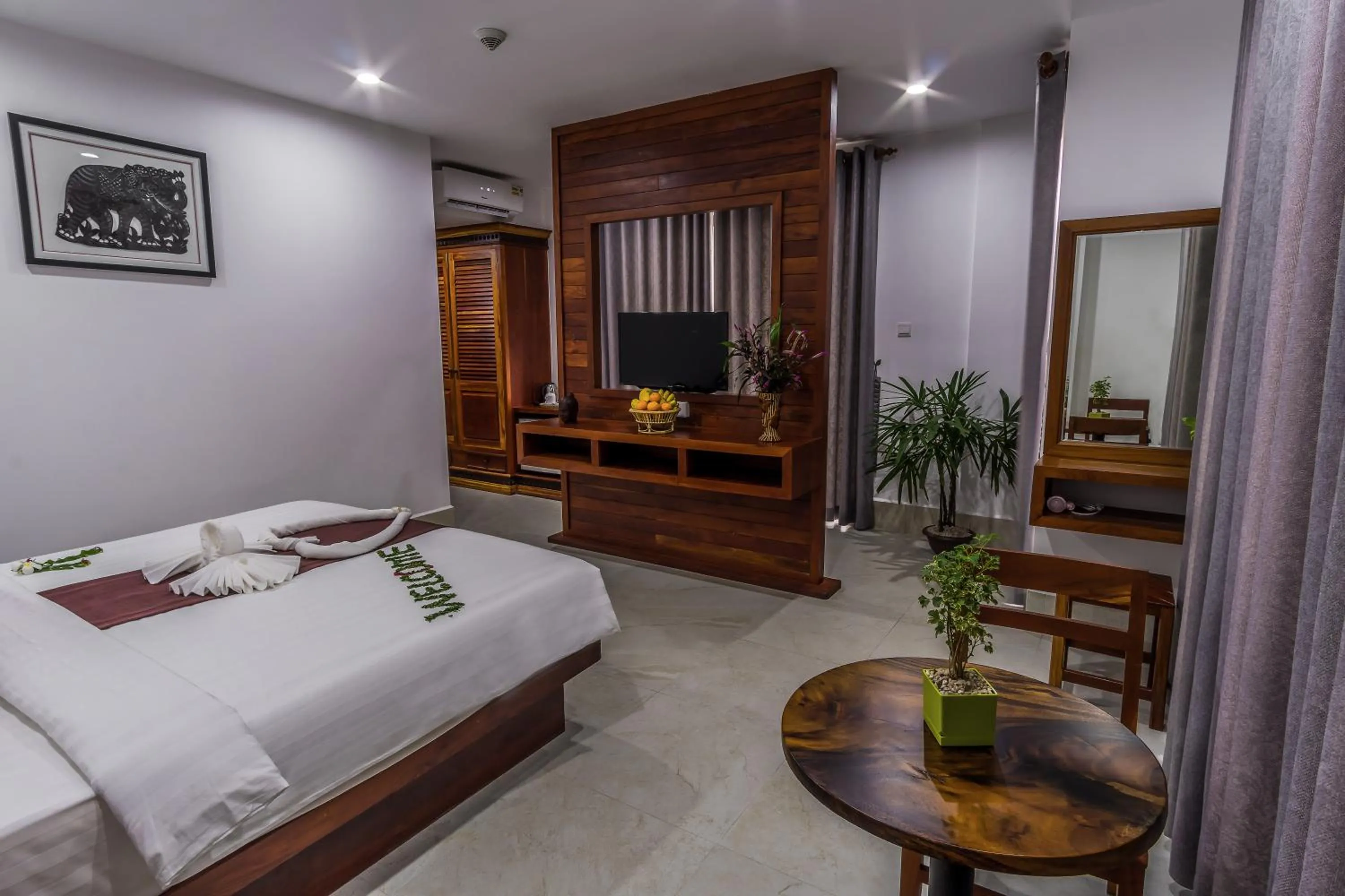 Bed in Angkor City View Hotel