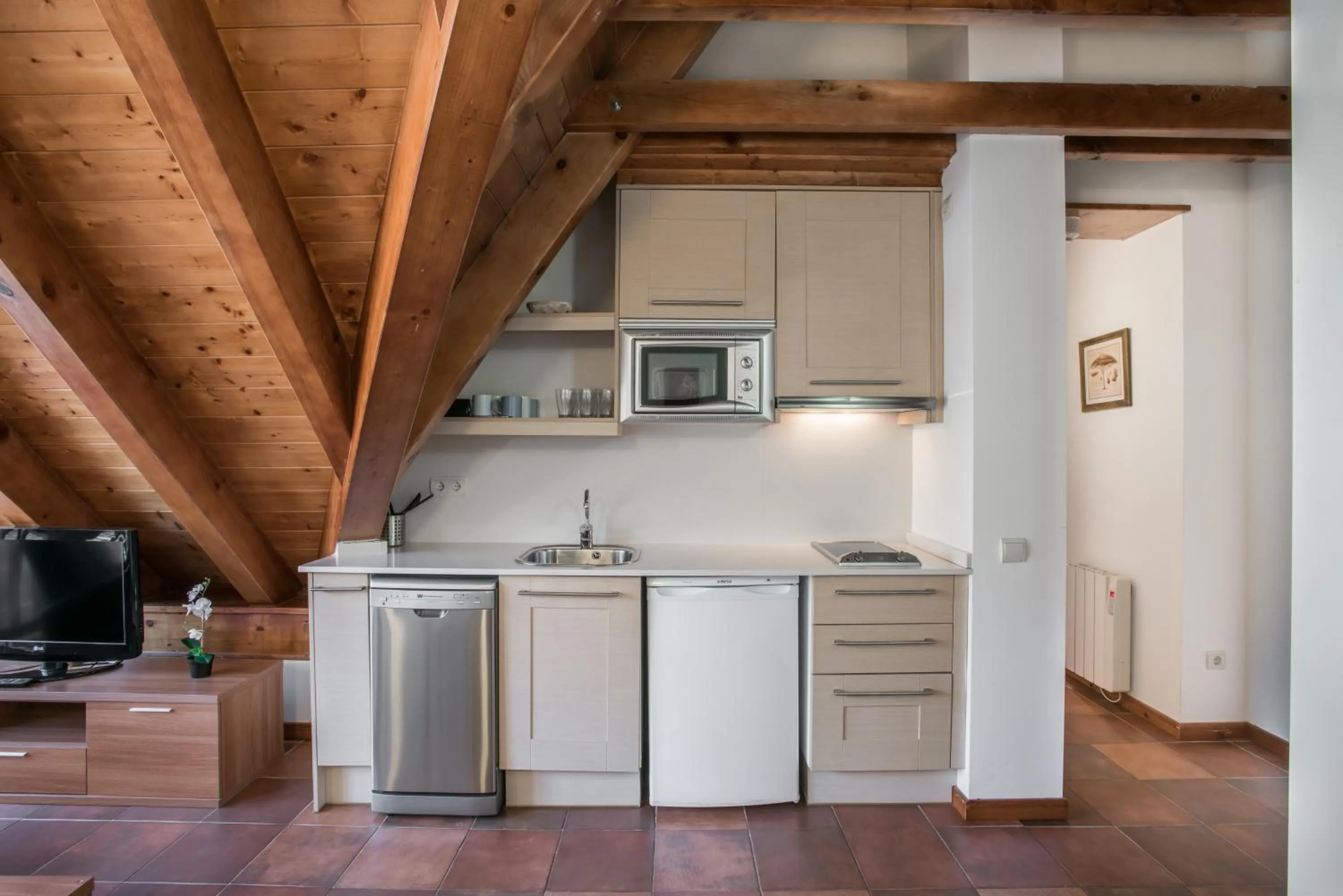 Kitchen or kitchenette in Apartamentos SNÖ Mont Romies Unhola