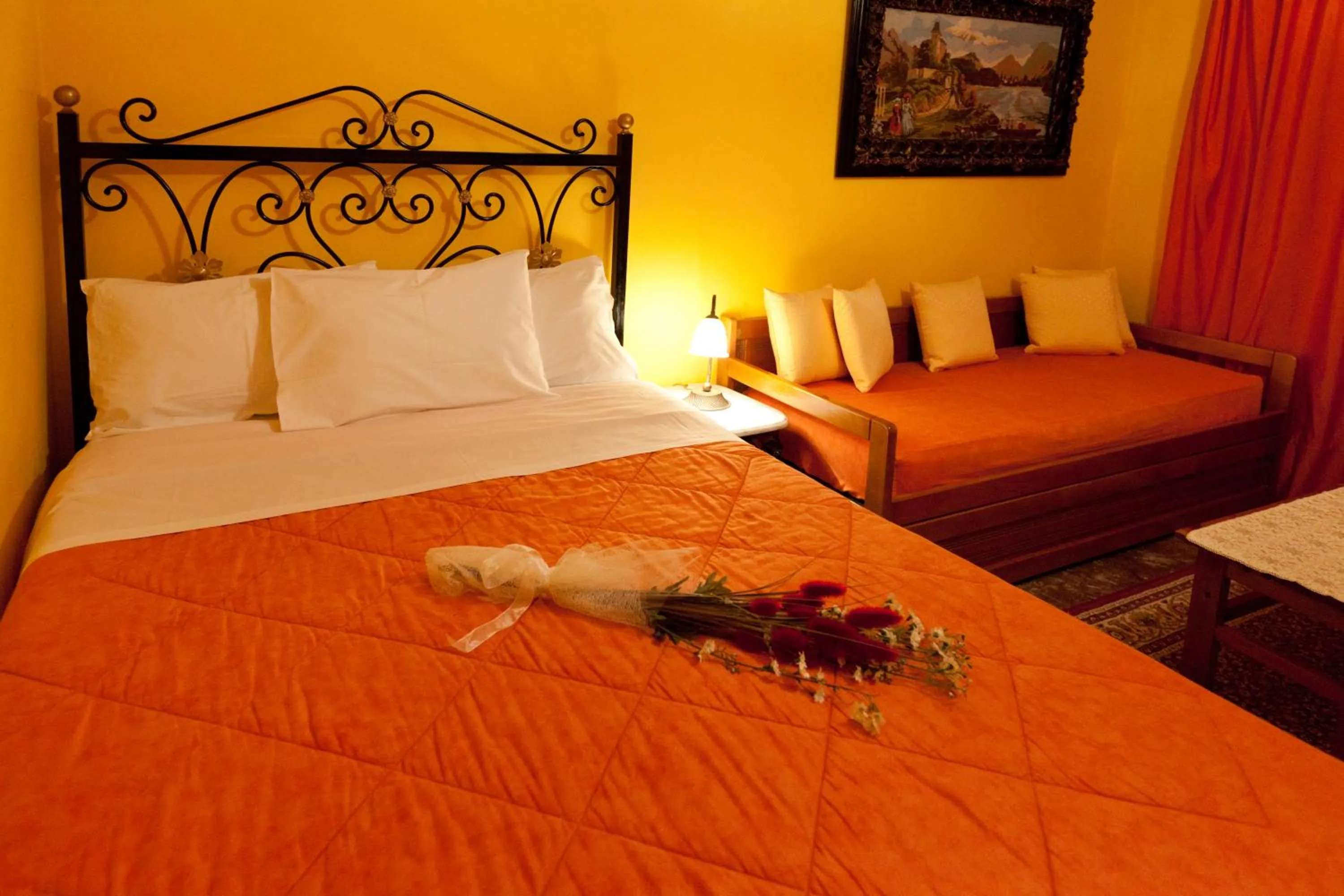 Bed in Pension Eleni