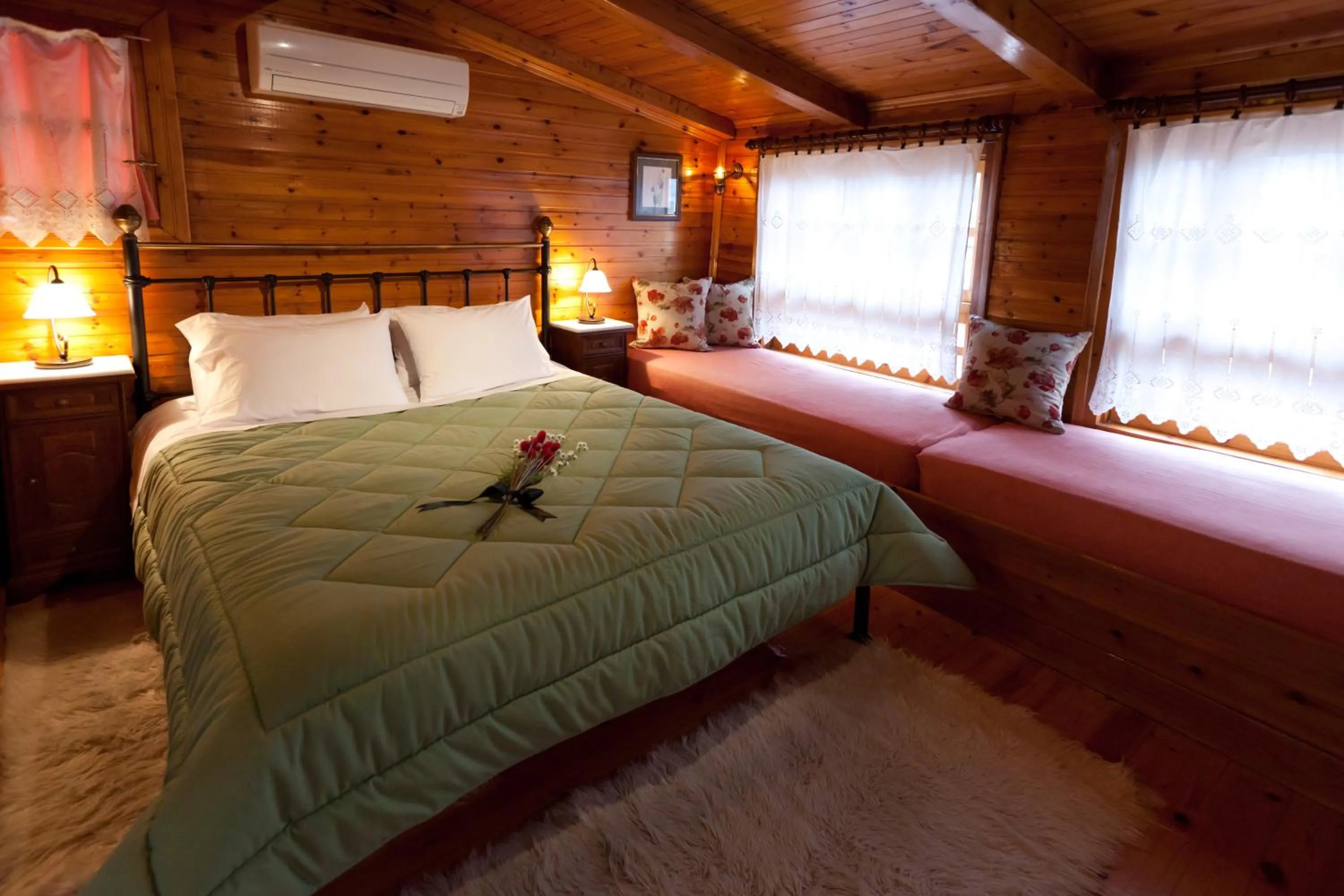 Bedroom, Bed in Pension Eleni