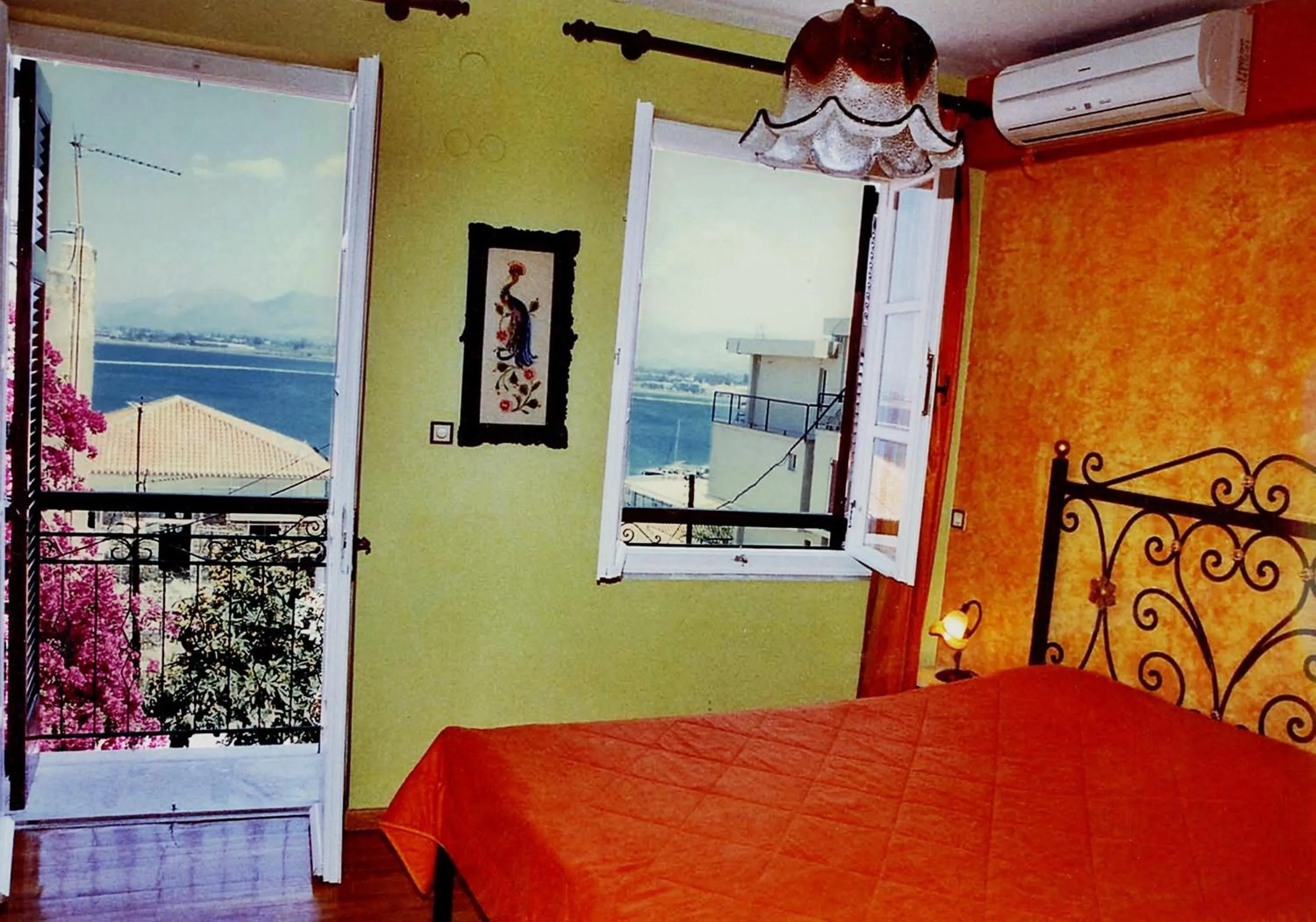 View (from property/room), Bed in Pension Eleni