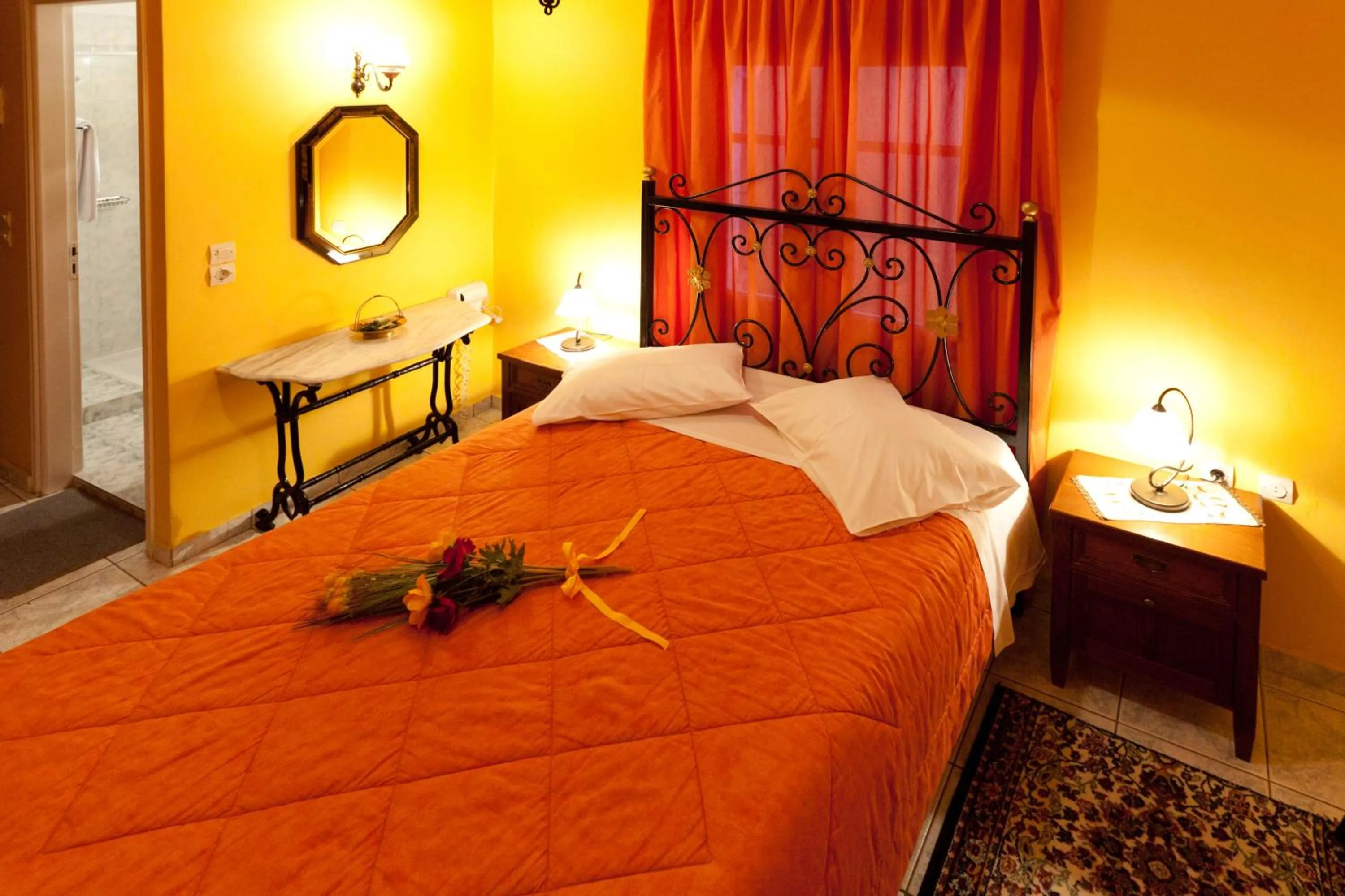 Bed in Pension Eleni