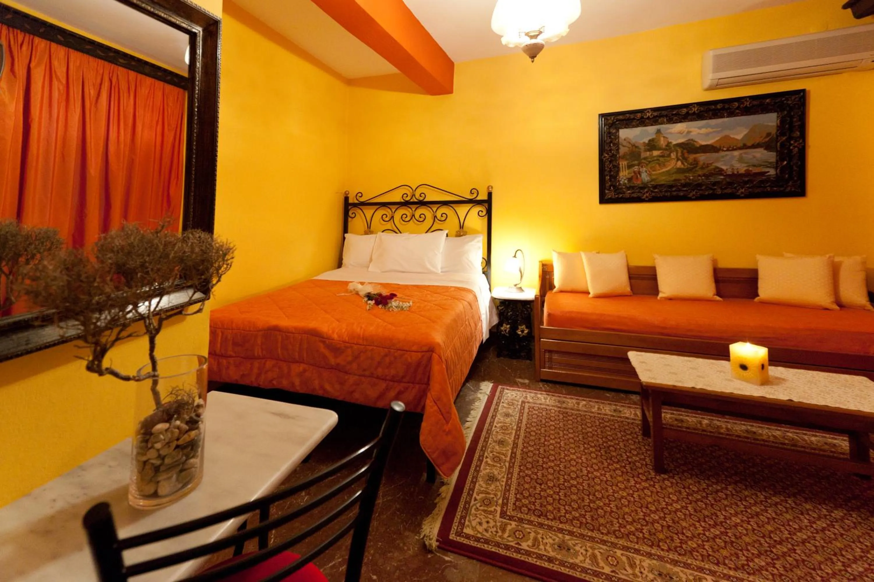 Bedroom, Bed in Pension Eleni