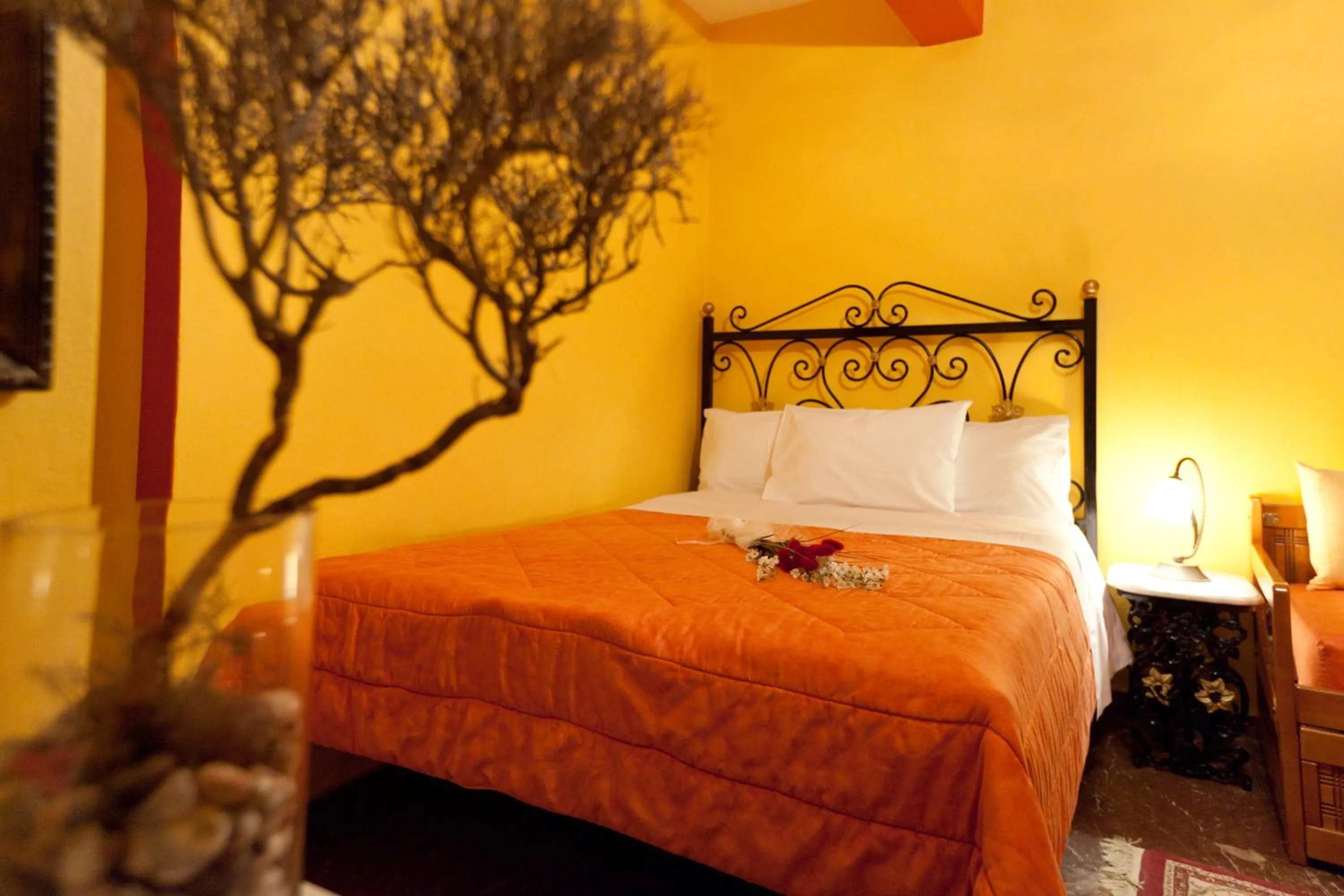 Bed in Pension Eleni