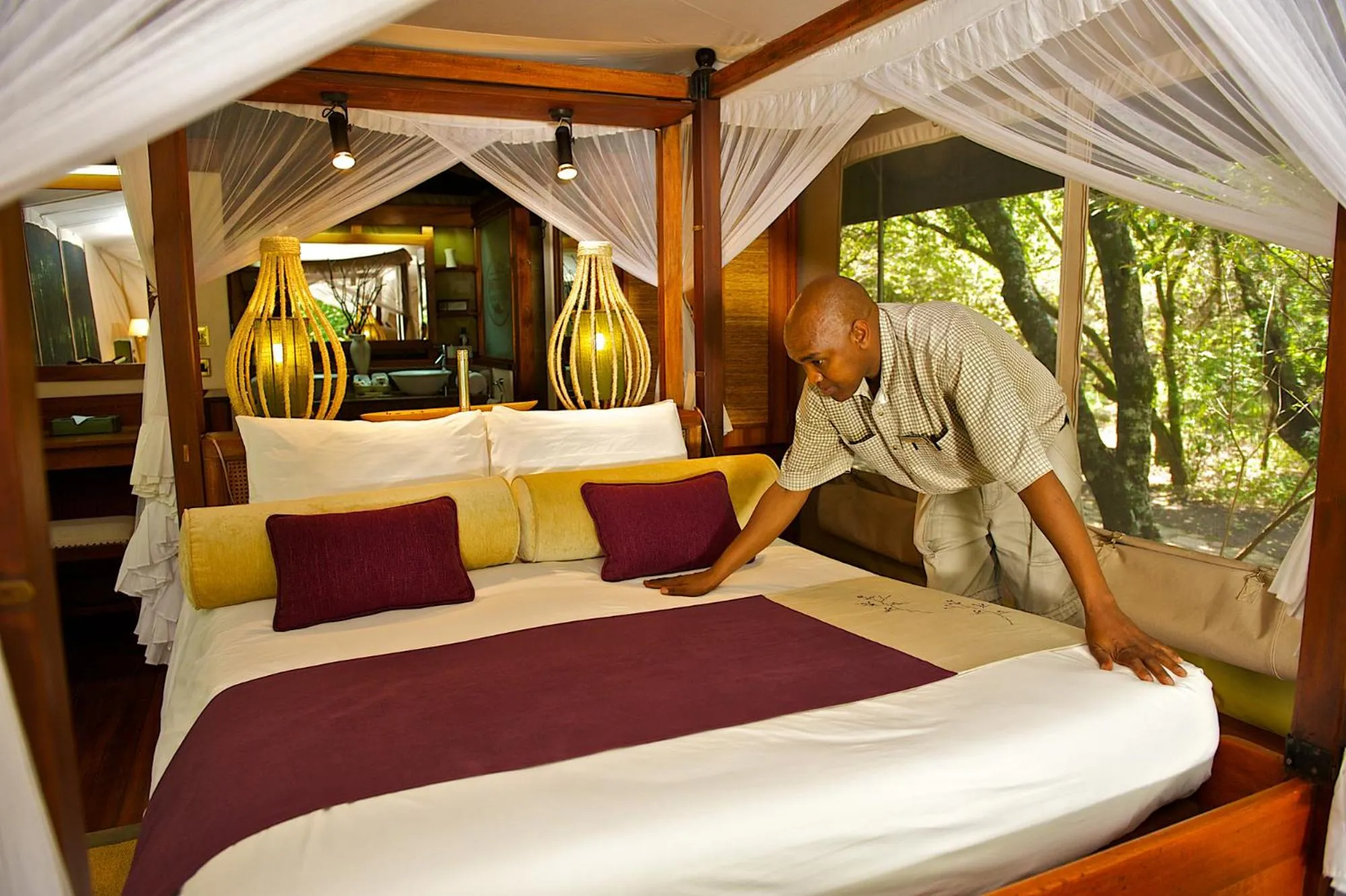 Bed in Mara Intrepids Tented Camp
