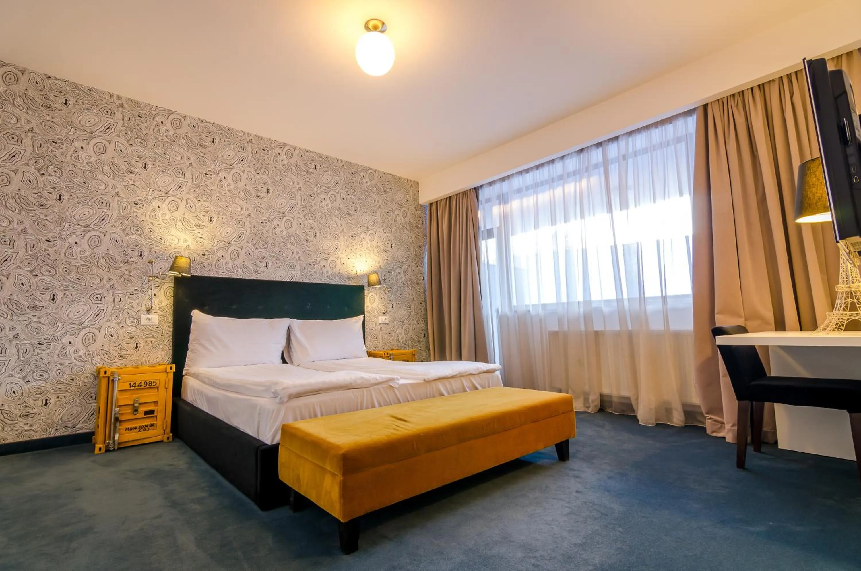 Bed in Apart Hotel Vlad Tepes