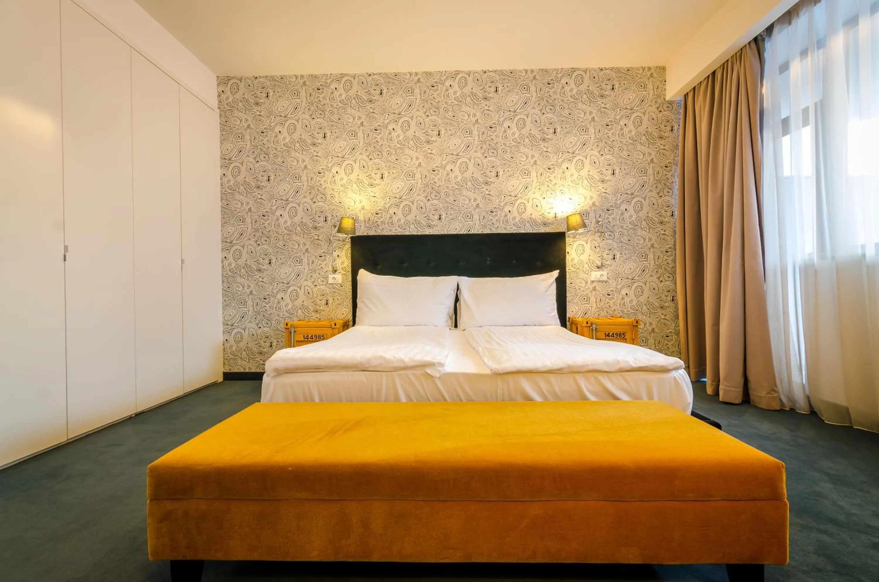 Bed in Apart Hotel Vlad Tepes